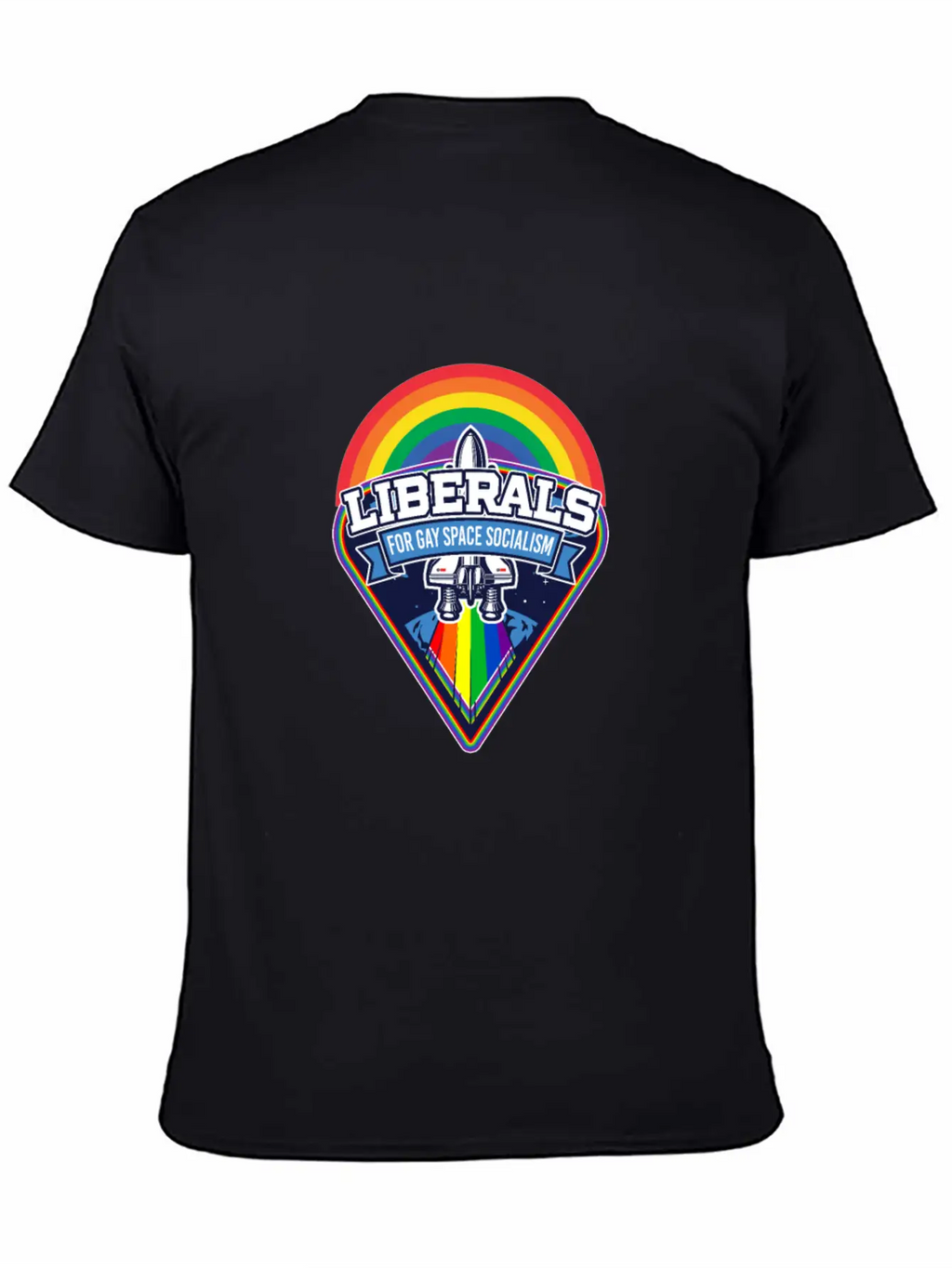 Liberals For Gay Space Socialism LGBT Basic Graphic T-Shirt – Daily Comfort In Soft Cotton