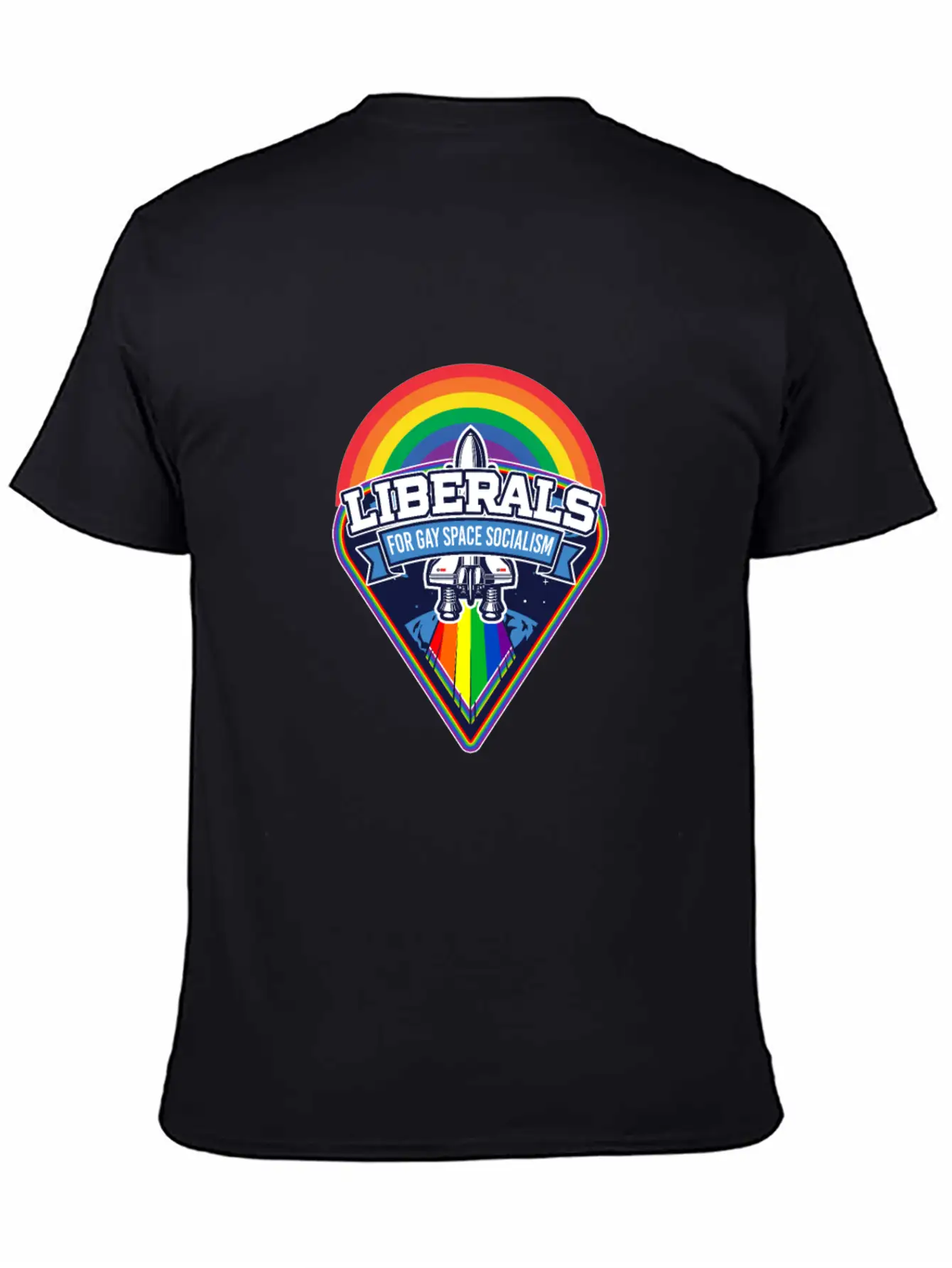 Liberals For Gay Space Socialism LGBT Basic Graphic T-Shirt – Daily Comfort In Soft Cotton