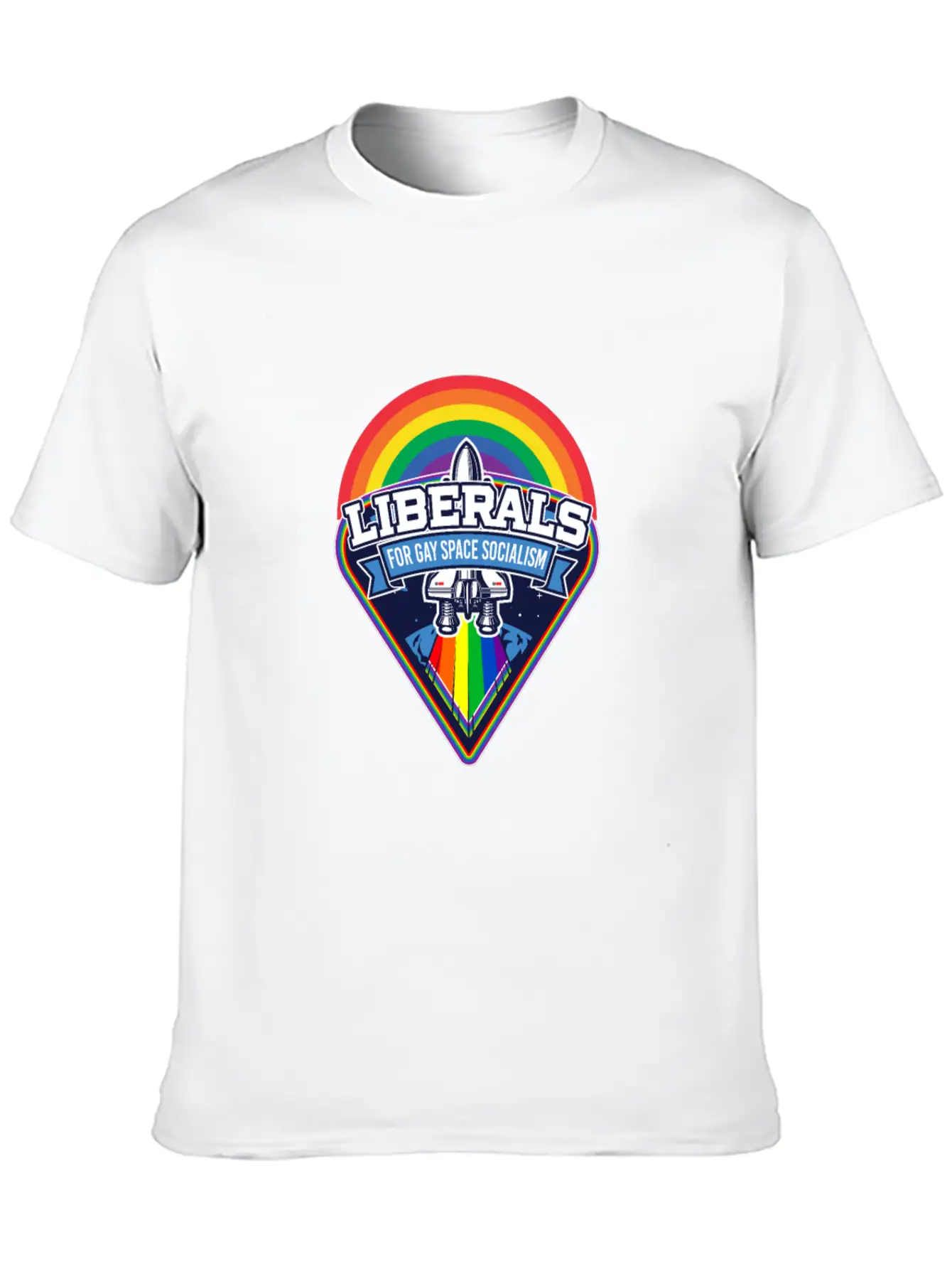 Liberals For Gay Space Socialism LGBT Basic Graphic T-Shirt – Daily Comfort In Soft Cotton