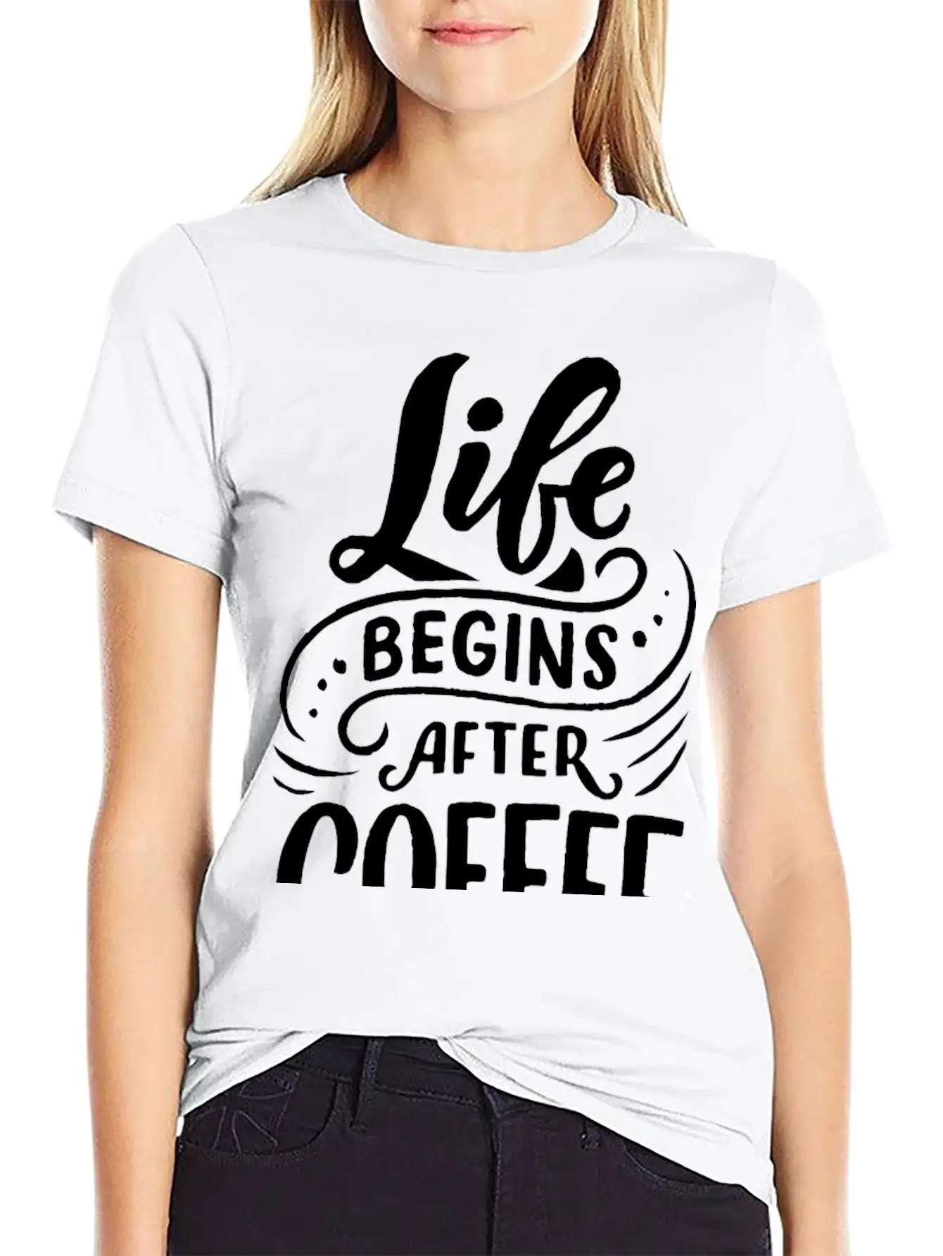Life Begins After Coffee Timeless Short Sleeve Tee – Comfy And Minimalist Design