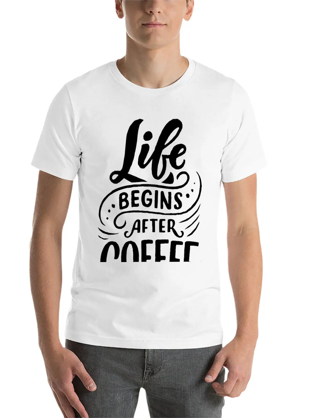 Life Begins After Coffee Timeless Short Sleeve Tee – Comfy And Minimalist Design