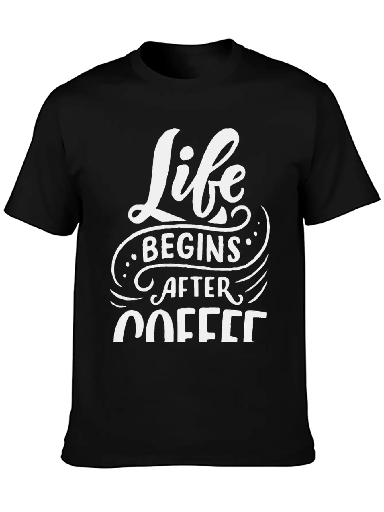 Life Begins After Coffee Timeless Short Sleeve Tee – Comfy And Minimalist Design
