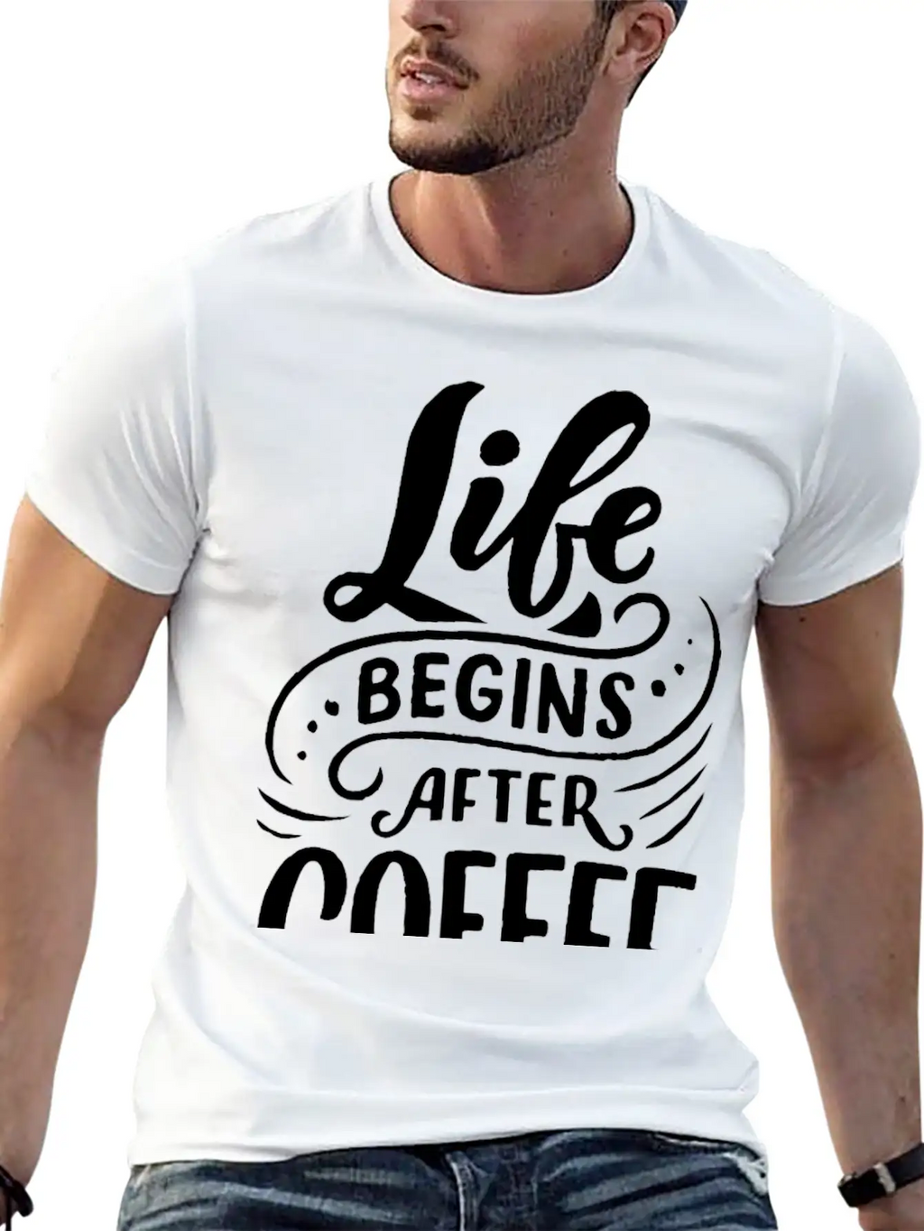 Life Begins After Coffee Timeless Short Sleeve Tee – Comfy And Minimalist Design