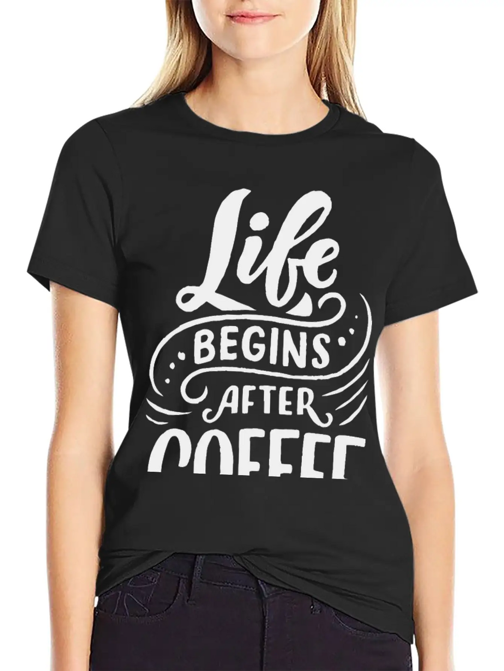 Life Begins After Coffee Timeless Short Sleeve Tee – Comfy And Minimalist Design