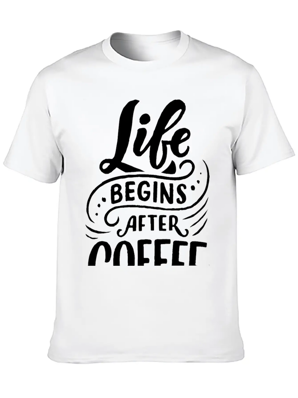 Life Begins After Coffee Timeless Short Sleeve Tee – Comfy And Minimalist Design