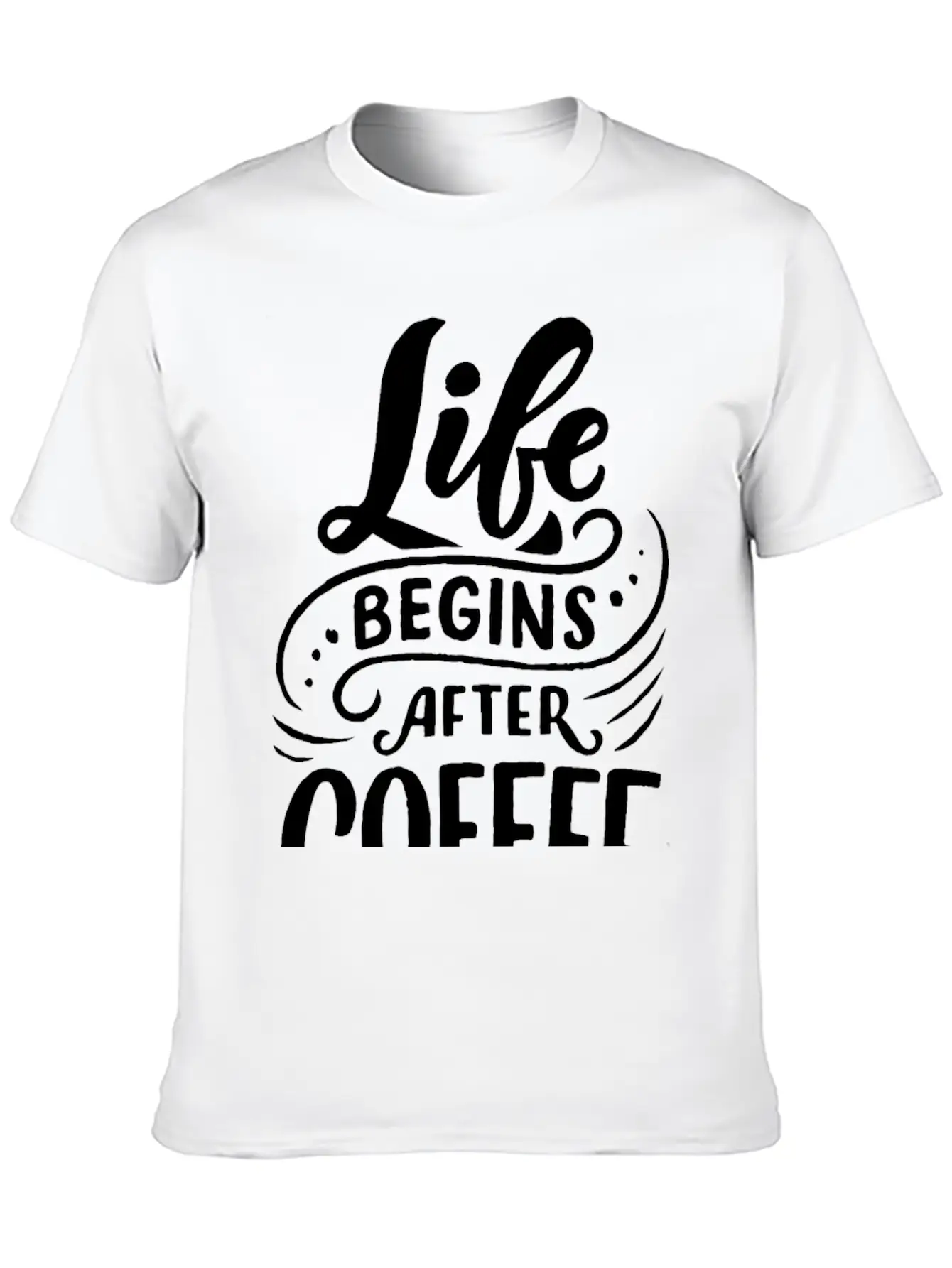 Life Begins After Coffee Timeless Short Sleeve Tee – Comfy And Minimalist Design