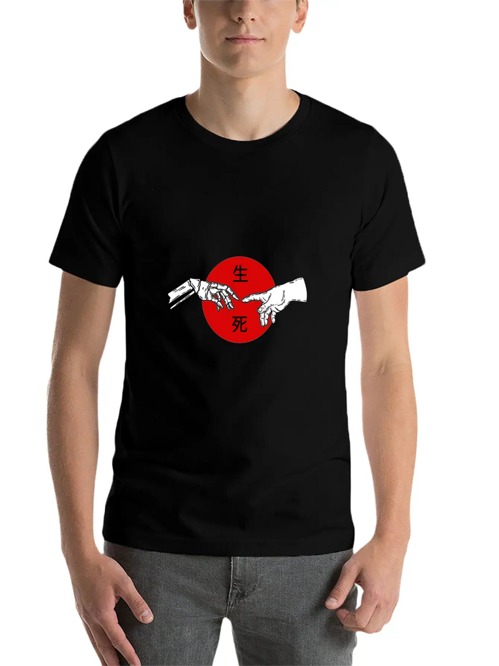 Life Death Japanese Aesthetic Grunge Goth Kanji Da Basic Graphic T-Shirt – Daily Comfort In Soft Cotton