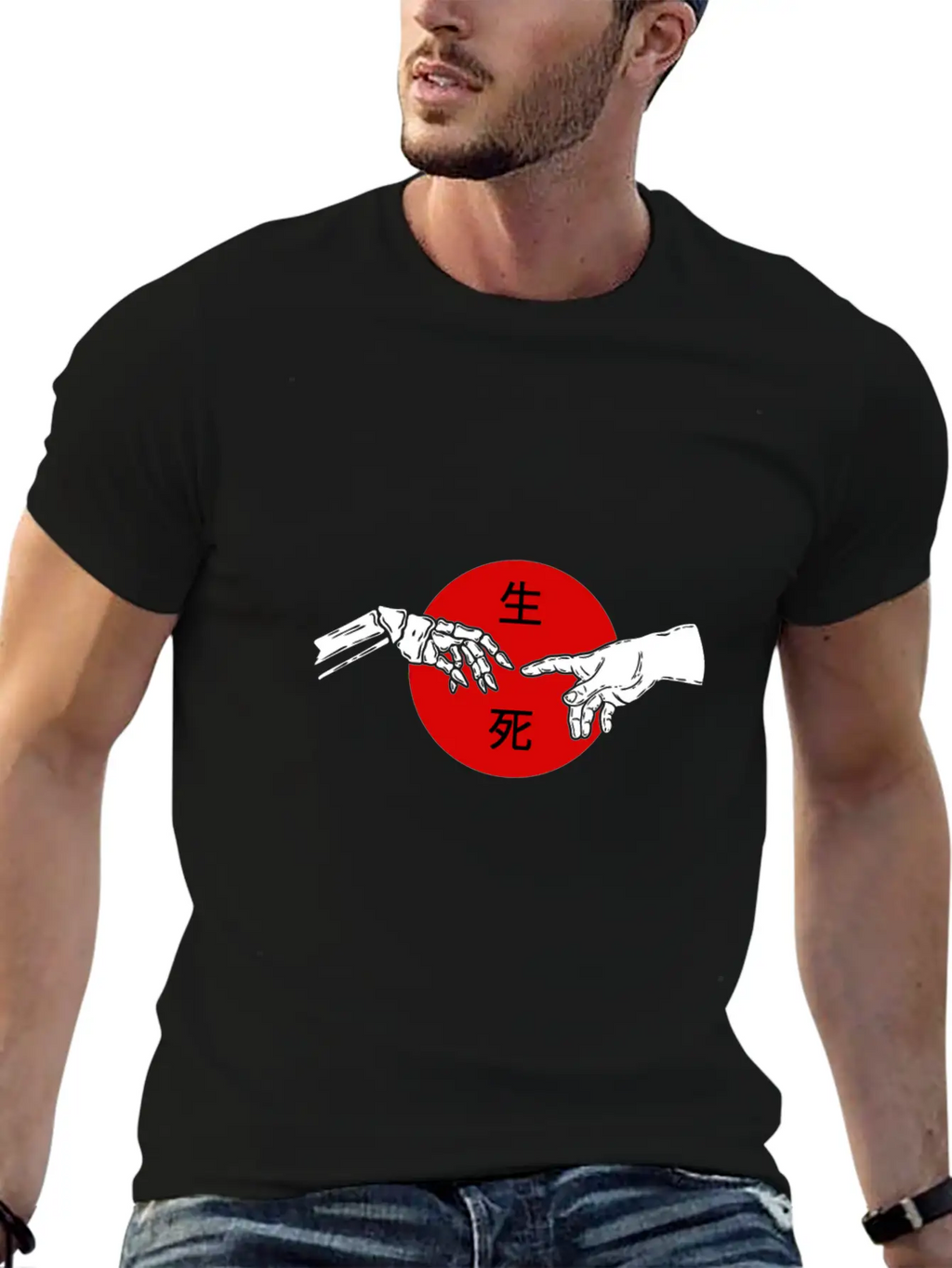 Life Death Japanese Aesthetic Grunge Goth Kanji Da Basic Graphic T-Shirt – Daily Comfort In Soft Cotton