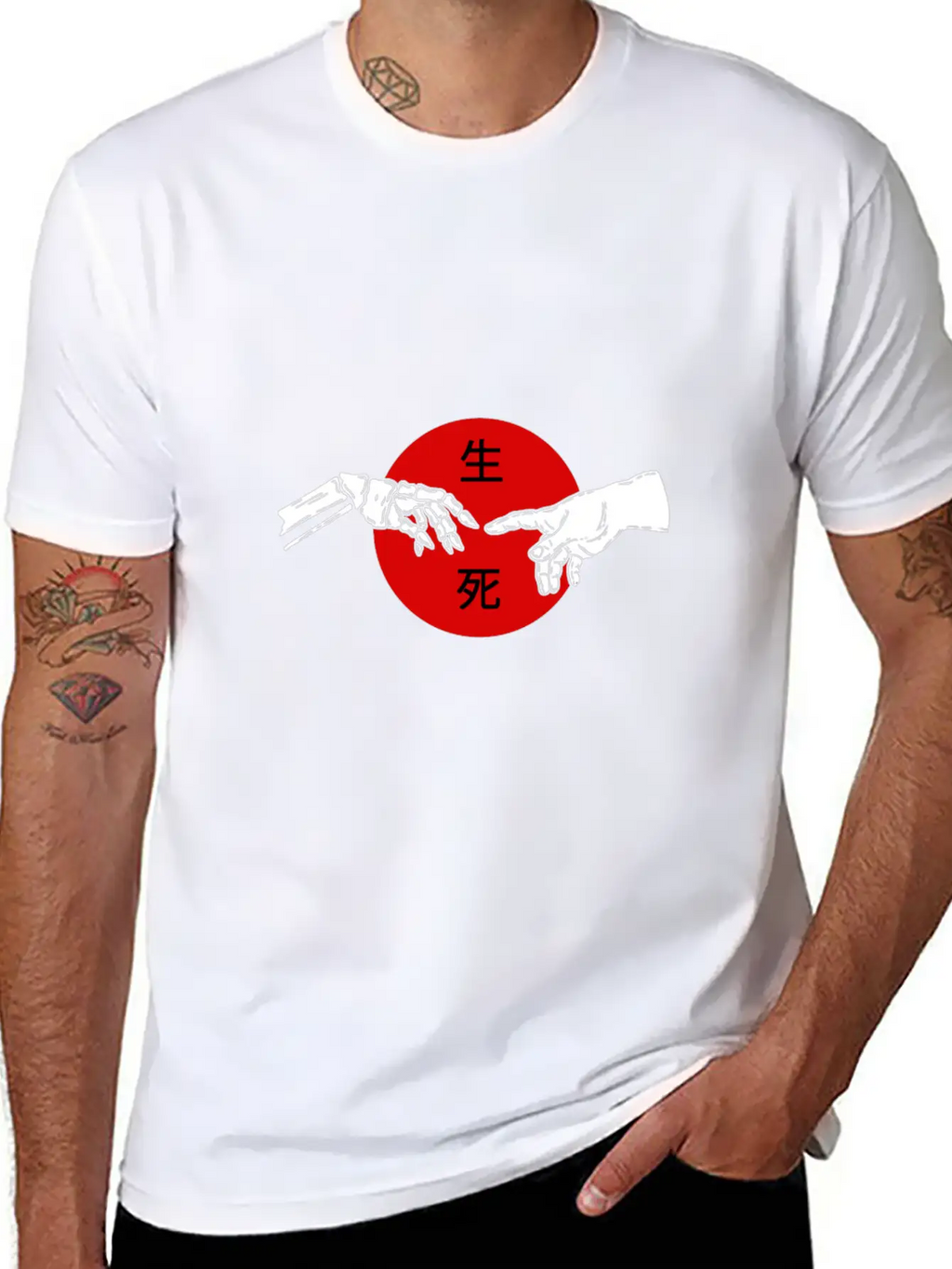Life Death Japanese Aesthetic Grunge Goth Kanji Da Basic Graphic T-Shirt – Daily Comfort In Soft Cotton