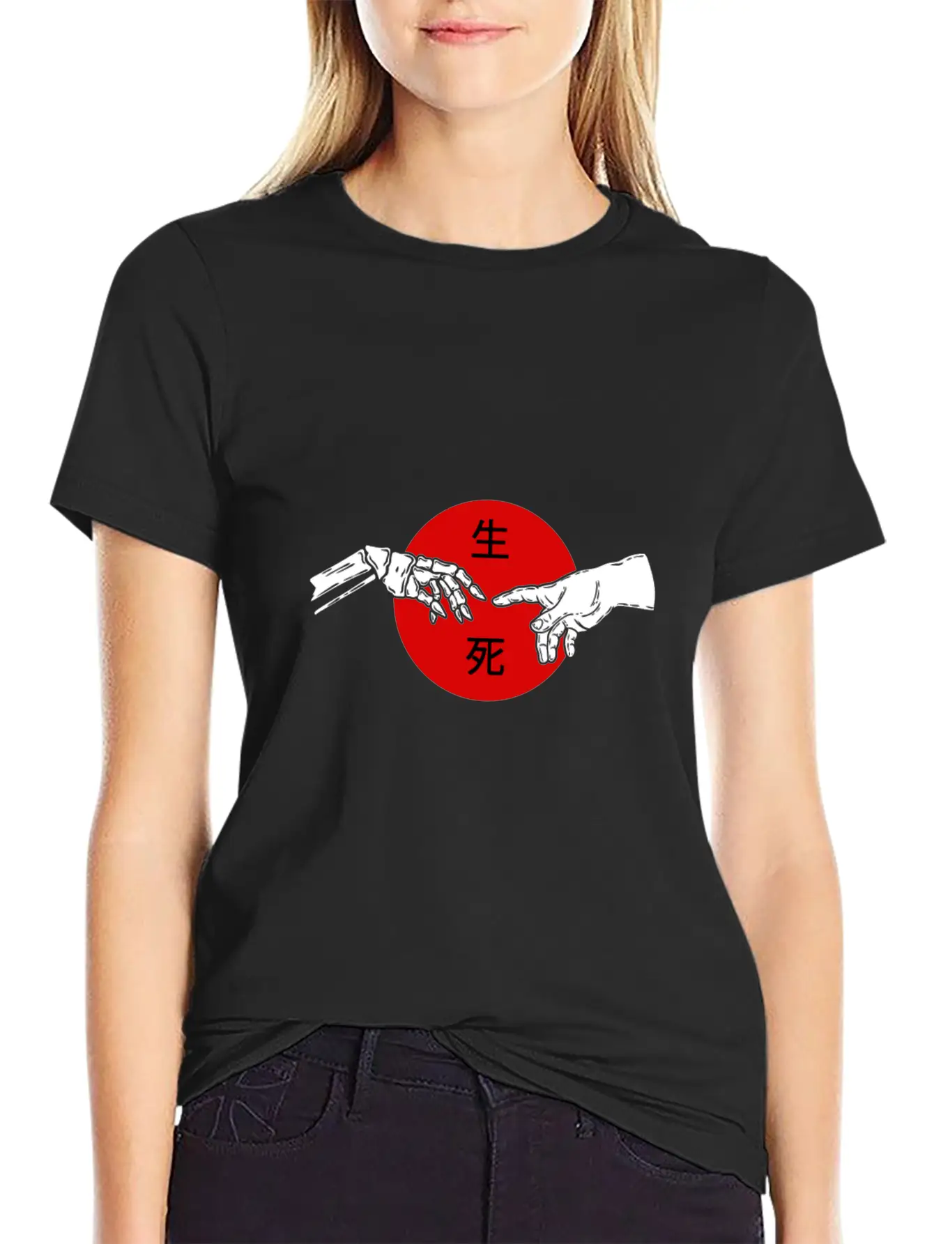 Life Death Japanese Aesthetic Grunge Goth Kanji Da Basic Graphic T-Shirt – Daily Comfort In Soft Cotton