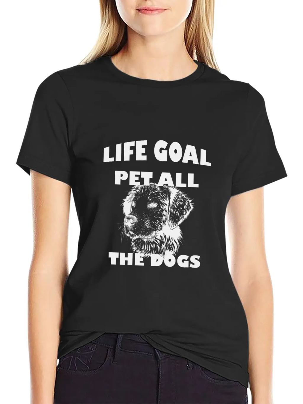 Life Goal Pet All The Dogs Pet Lover Breathable Soft Cotton T-Shirt – Timeless Casual Look