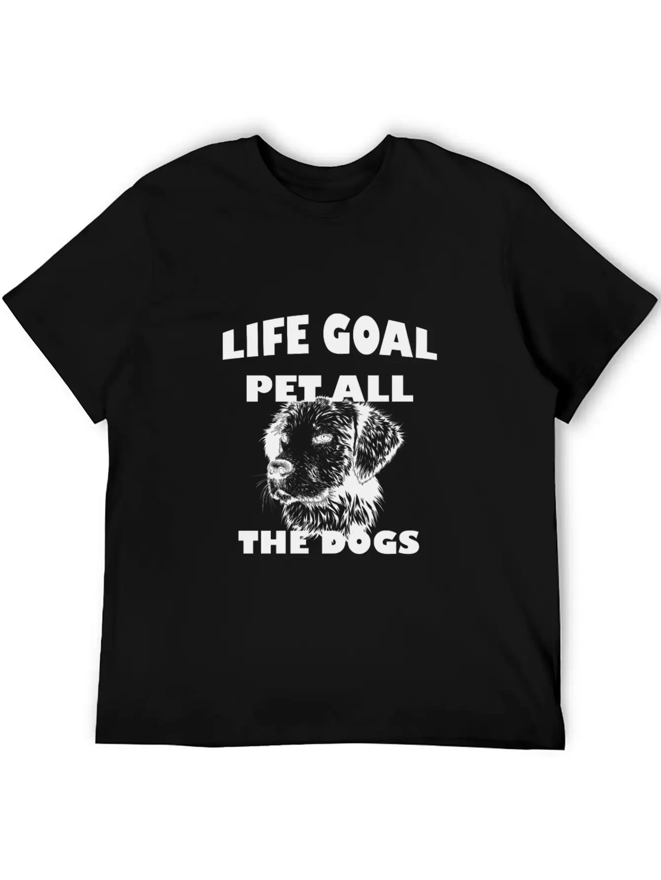 Life Goal Pet All The Dogs Pet Lover Breathable Soft Cotton T-Shirt – Timeless Casual Look