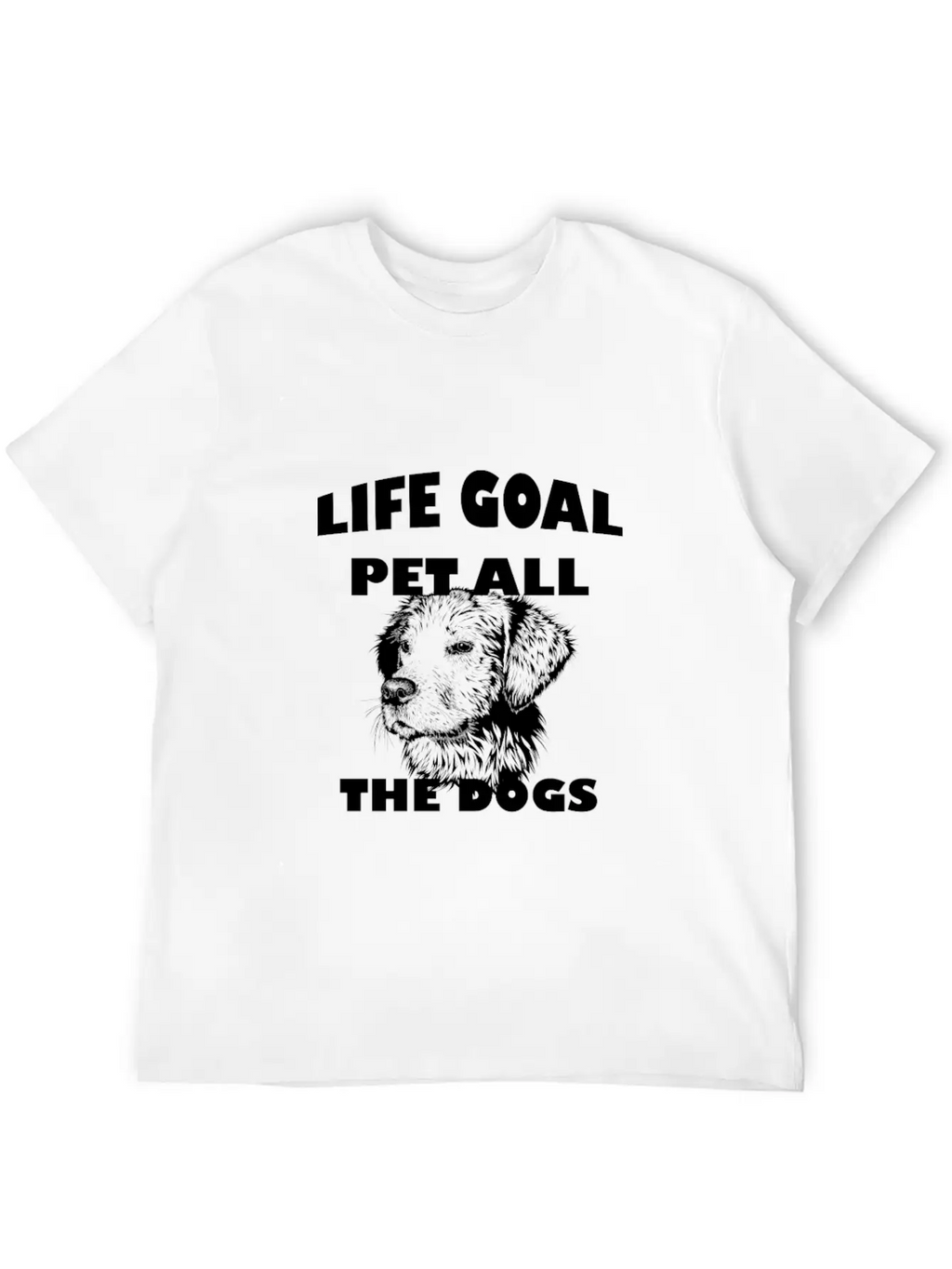 Life Goal Pet All The Dogs Pet Lover Breathable Soft Cotton T-Shirt – Timeless Casual Look