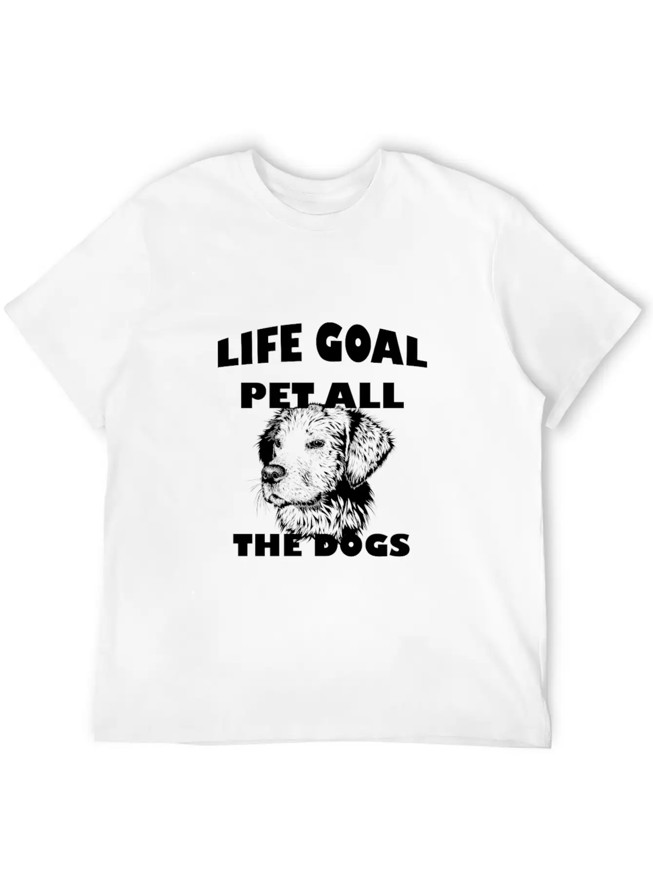 Life Goal Pet All The Dogs Pet Lover Breathable Soft Cotton T-Shirt – Timeless Casual Look