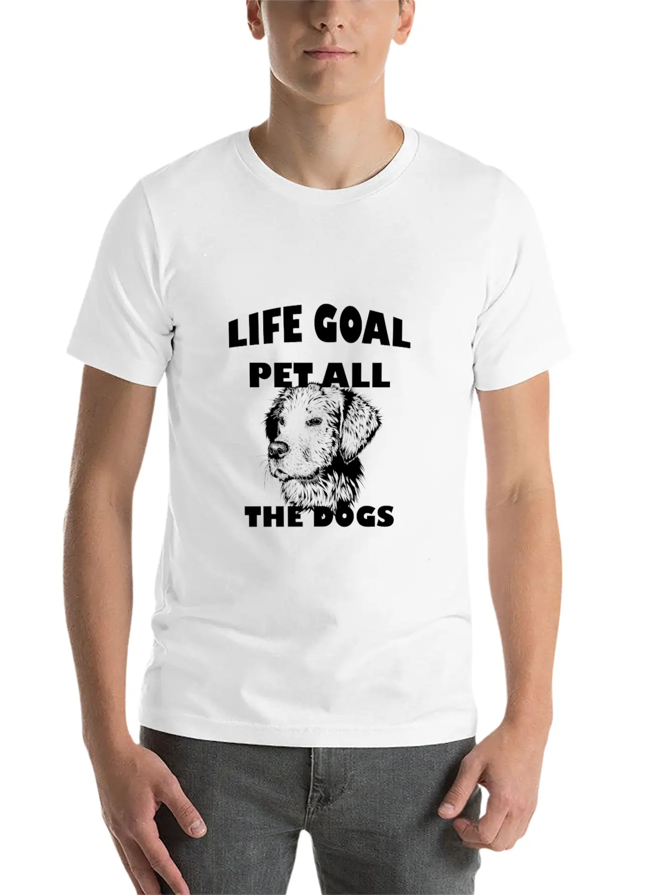 Life Goal Pet All The Dogs Pet Lover Breathable Soft Cotton T-Shirt – Timeless Casual Look
