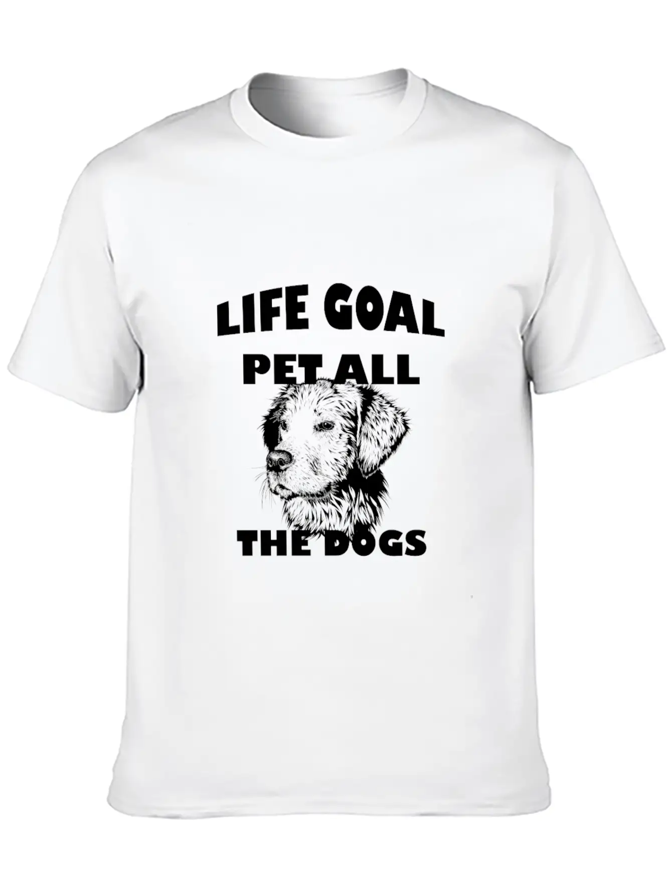 Life Goal Pet All The Dogs Pet Lover Breathable Soft Cotton T-Shirt – Timeless Casual Look