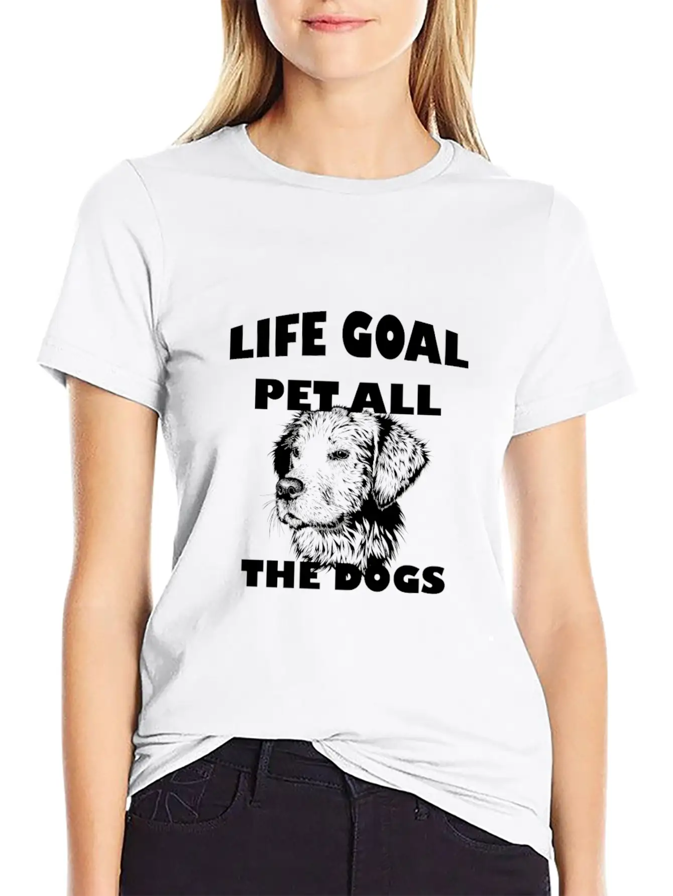 Life Goal Pet All The Dogs Pet Lover Breathable Soft Cotton T-Shirt – Timeless Casual Look