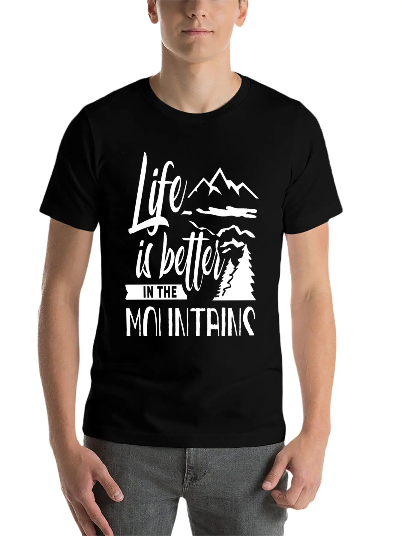 Life Is Better In The Mountains Hiker Mountain Stylish Everyday T-Shirt – Unisex Basic Cotton Tee