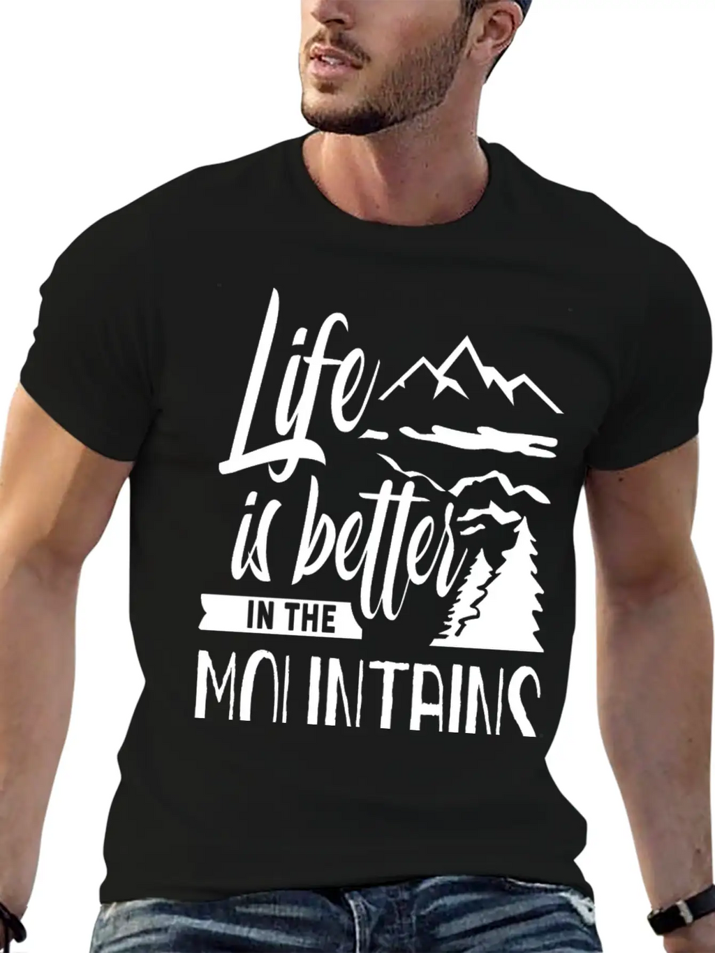 Life Is Better In The Mountains Hiker Mountain Stylish Everyday T-Shirt – Unisex Basic Cotton Tee