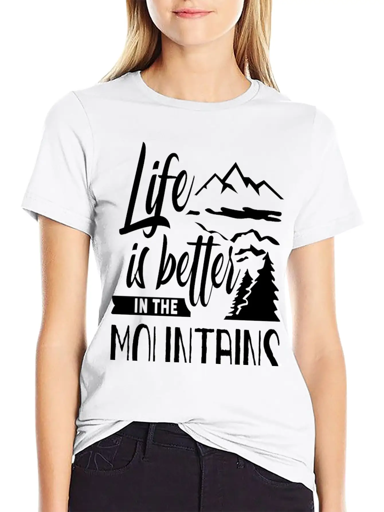 Life Is Better In The Mountains Hiker Mountain Stylish Everyday T-Shirt – Unisex Basic Cotton Tee