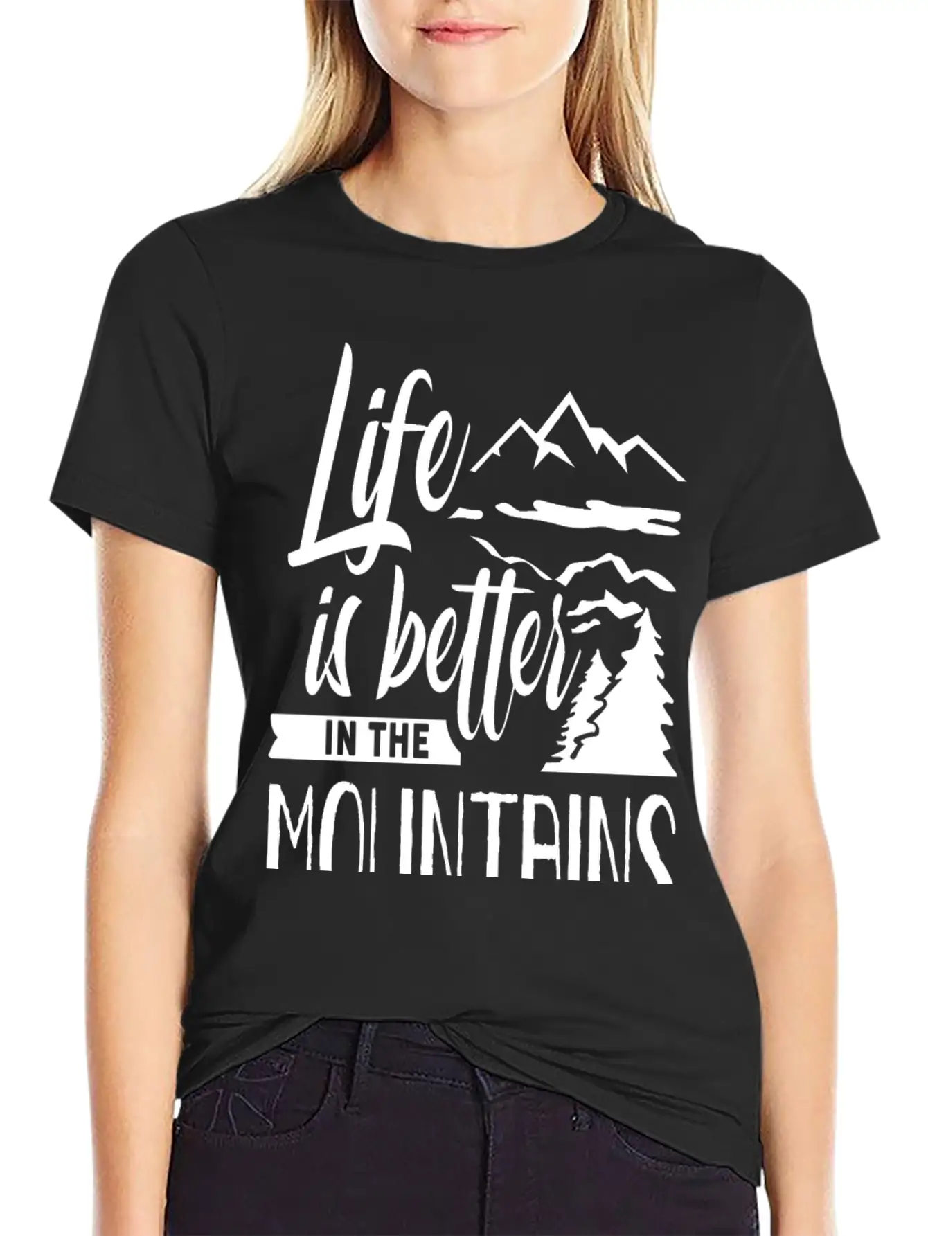 Life Is Better In The Mountains Hiker Mountain Stylish Everyday T-Shirt – Unisex Basic Cotton Tee