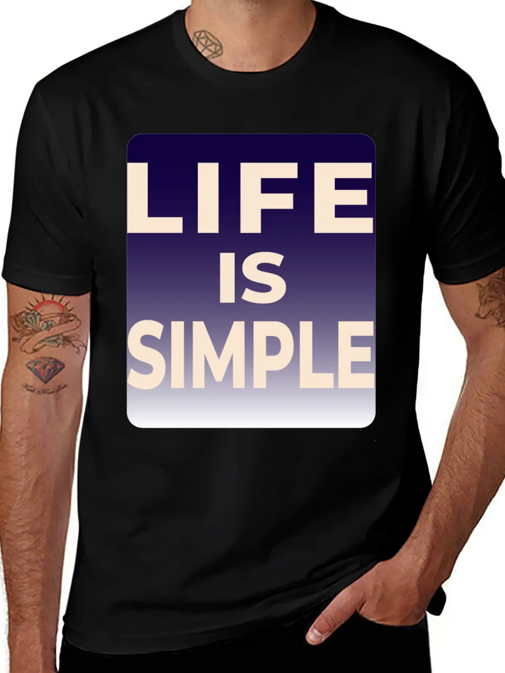 LIFE IS SIMPLE T-SHIRT Breathable Soft Cotton T-Shirt – Timeless Casual Look