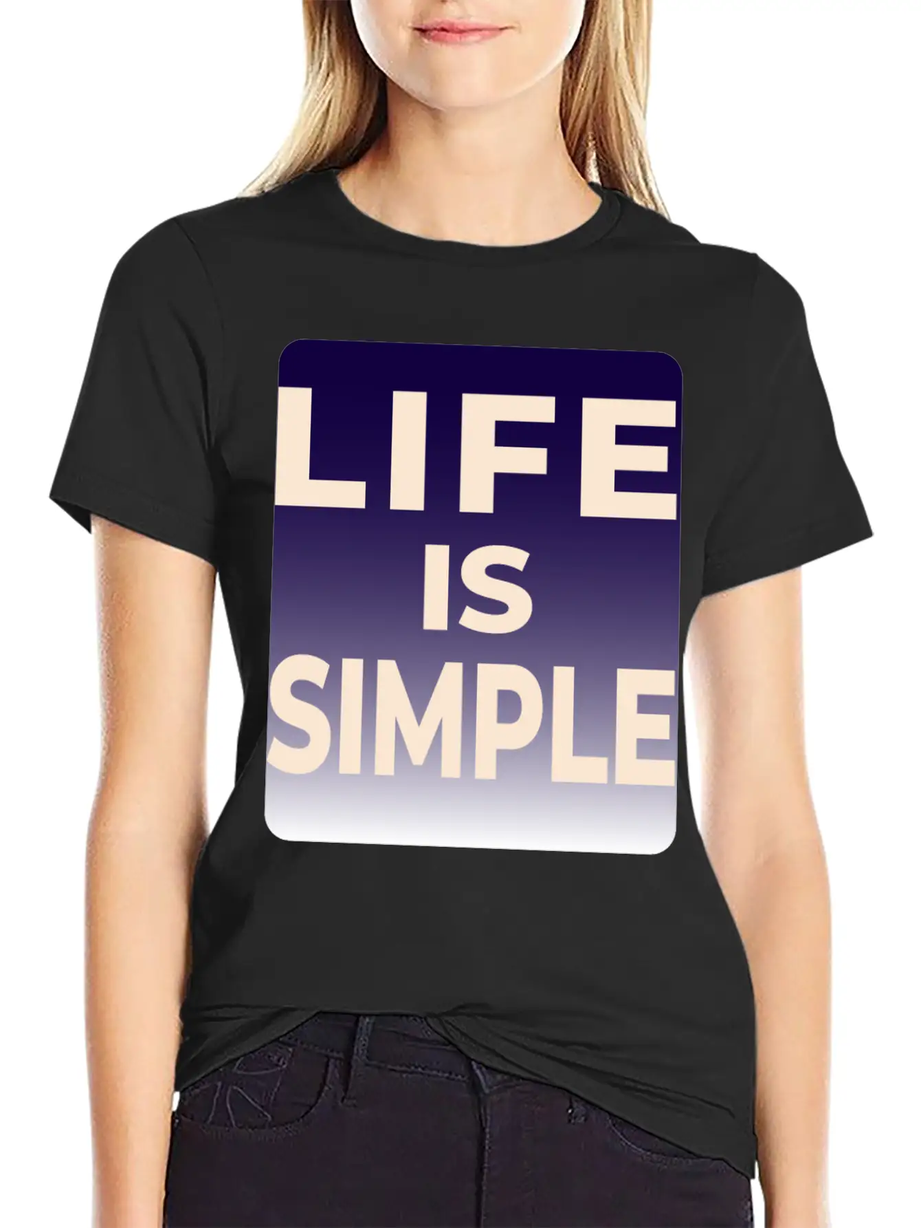 LIFE IS SIMPLE T-SHIRT Breathable Soft Cotton T-Shirt – Timeless Casual Look