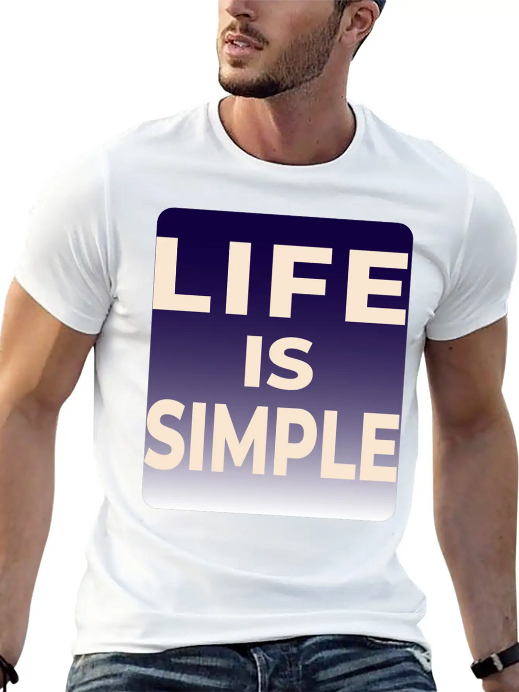 LIFE IS SIMPLE T-SHIRT Breathable Soft Cotton T-Shirt – Timeless Casual Look