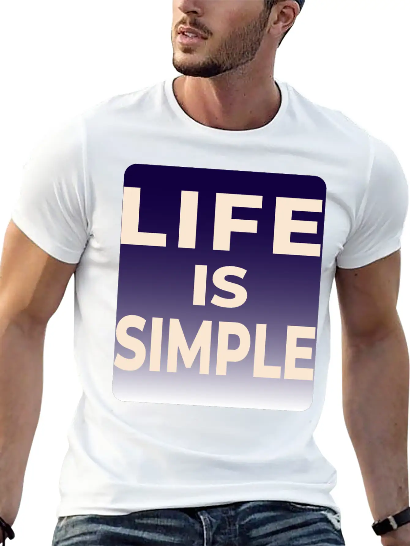 LIFE IS SIMPLE T-SHIRT Breathable Soft Cotton T-Shirt – Timeless Casual Look