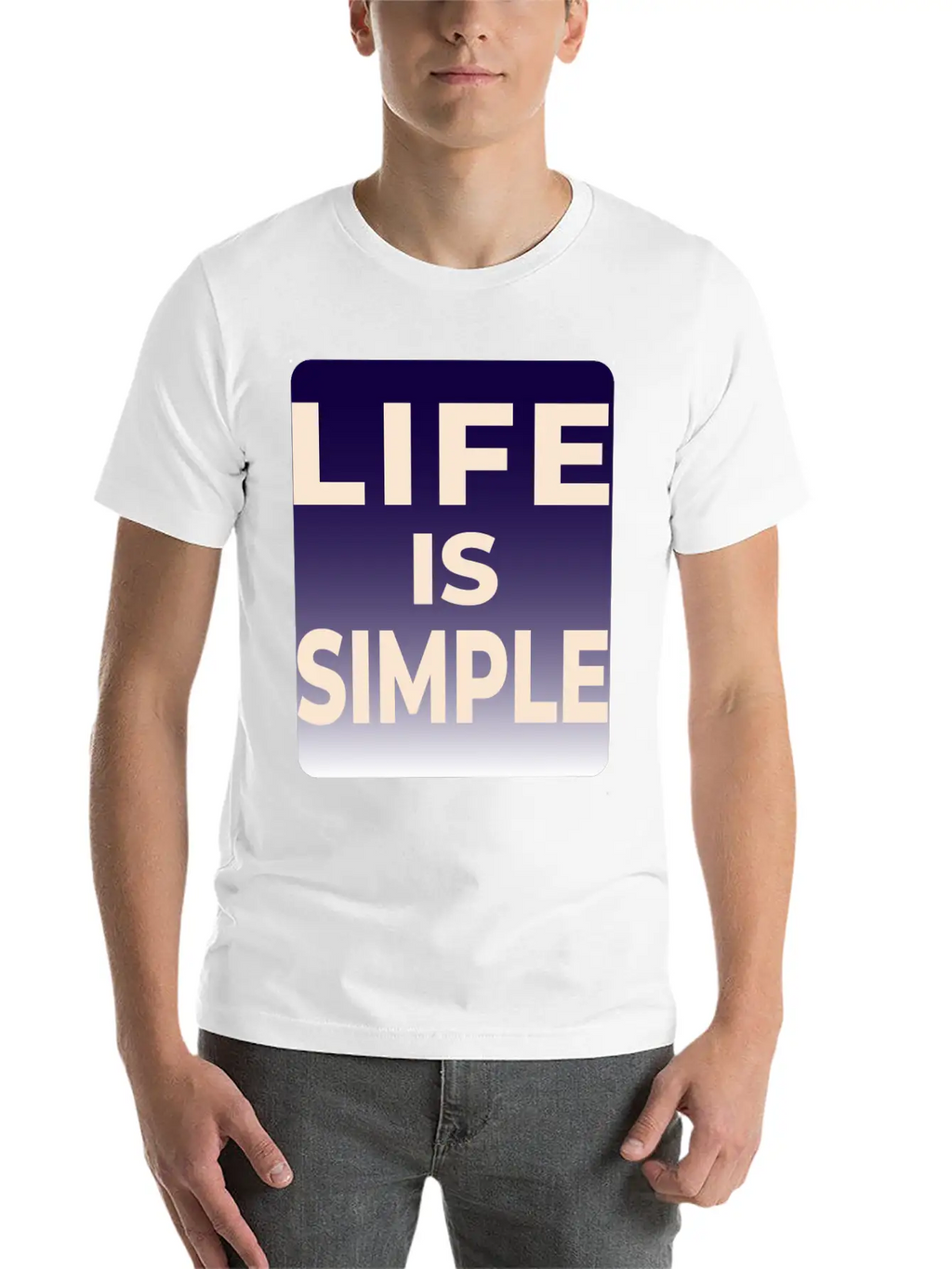 LIFE IS SIMPLE T-SHIRT Breathable Soft Cotton T-Shirt – Timeless Casual Look