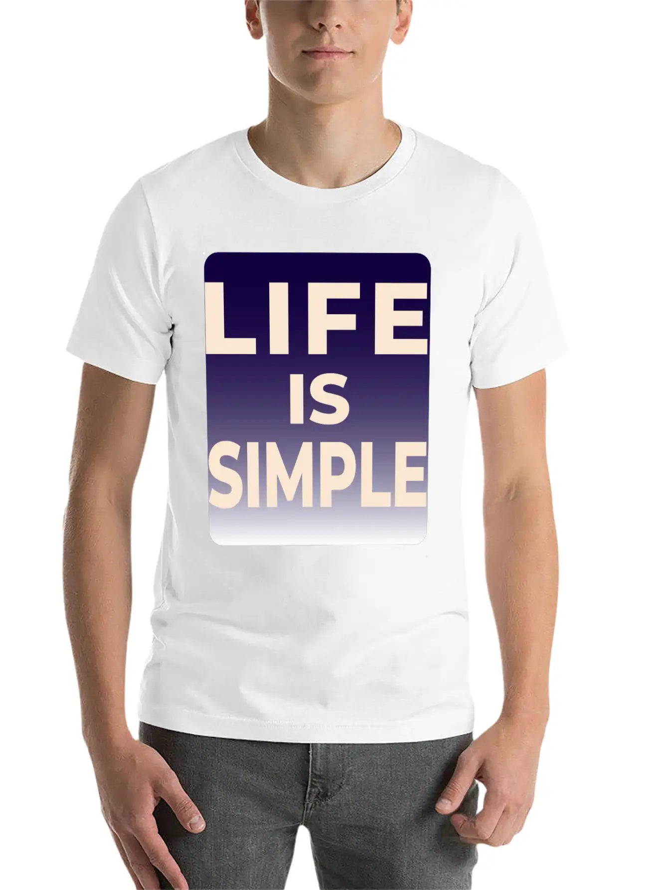 LIFE IS SIMPLE T-SHIRT Breathable Soft Cotton T-Shirt – Timeless Casual Look