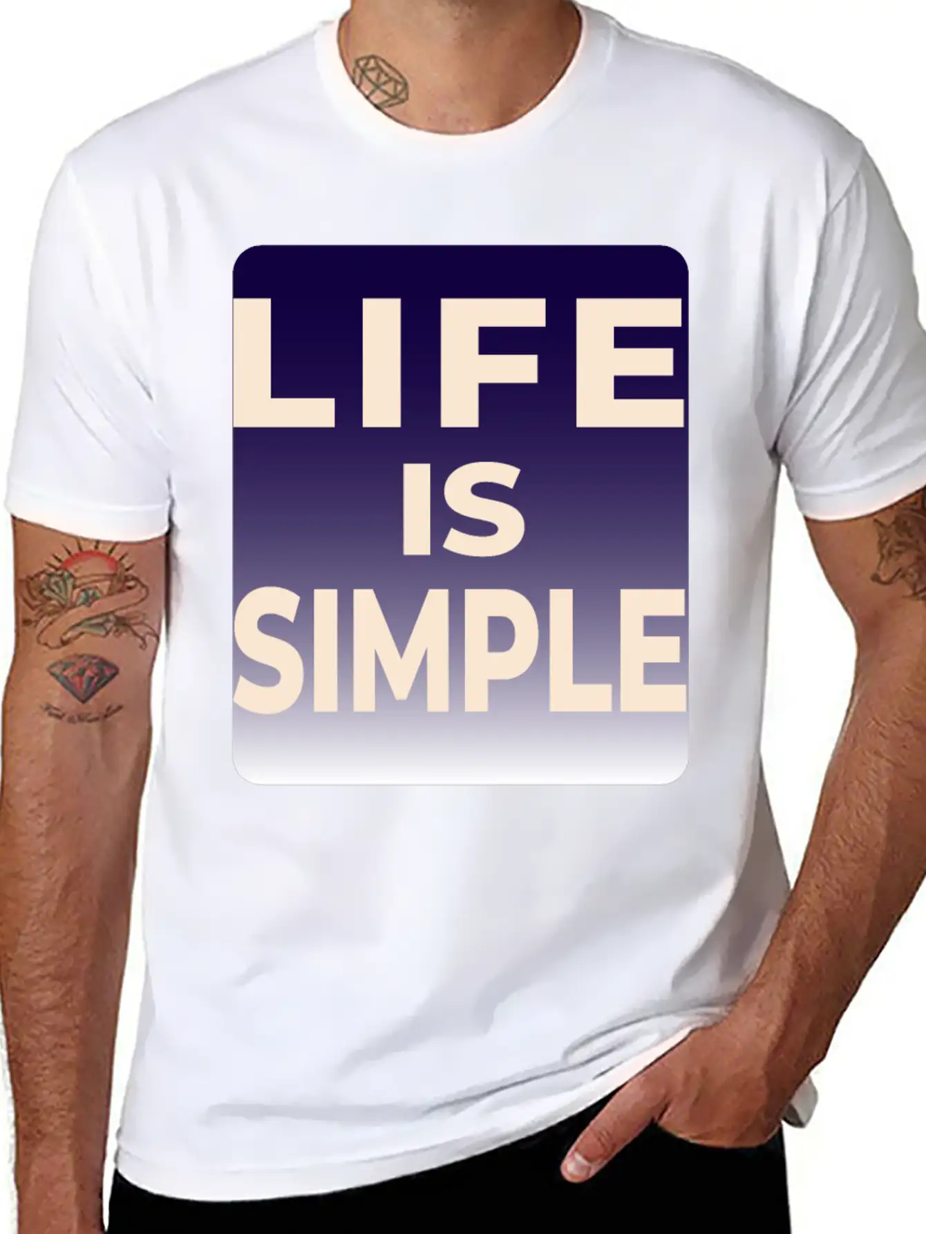 LIFE IS SIMPLE T-SHIRT Breathable Soft Cotton T-Shirt – Timeless Casual Look