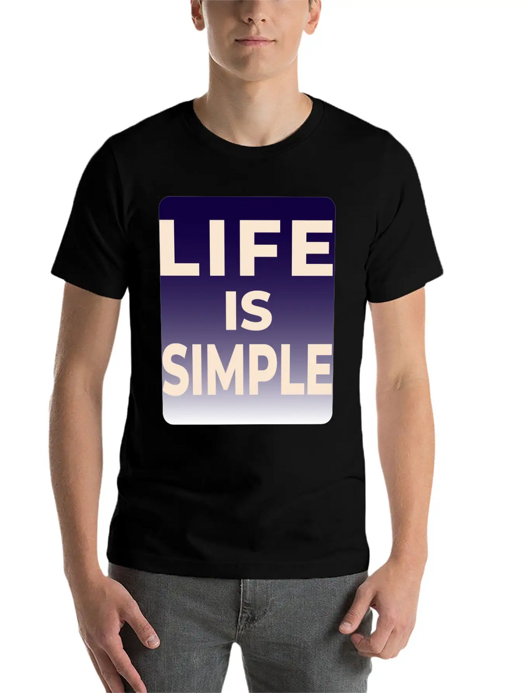 LIFE IS SIMPLE T-SHIRT Breathable Soft Cotton T-Shirt – Timeless Casual Look