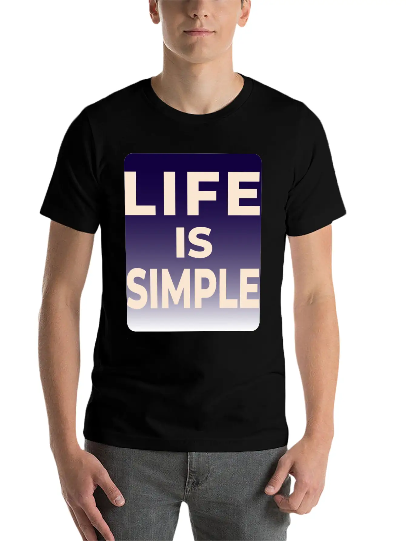 LIFE IS SIMPLE T-SHIRT Breathable Soft Cotton T-Shirt – Timeless Casual Look