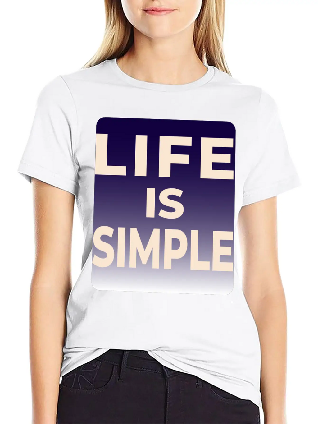 LIFE IS SIMPLE T-SHIRT Breathable Soft Cotton T-Shirt – Timeless Casual Look