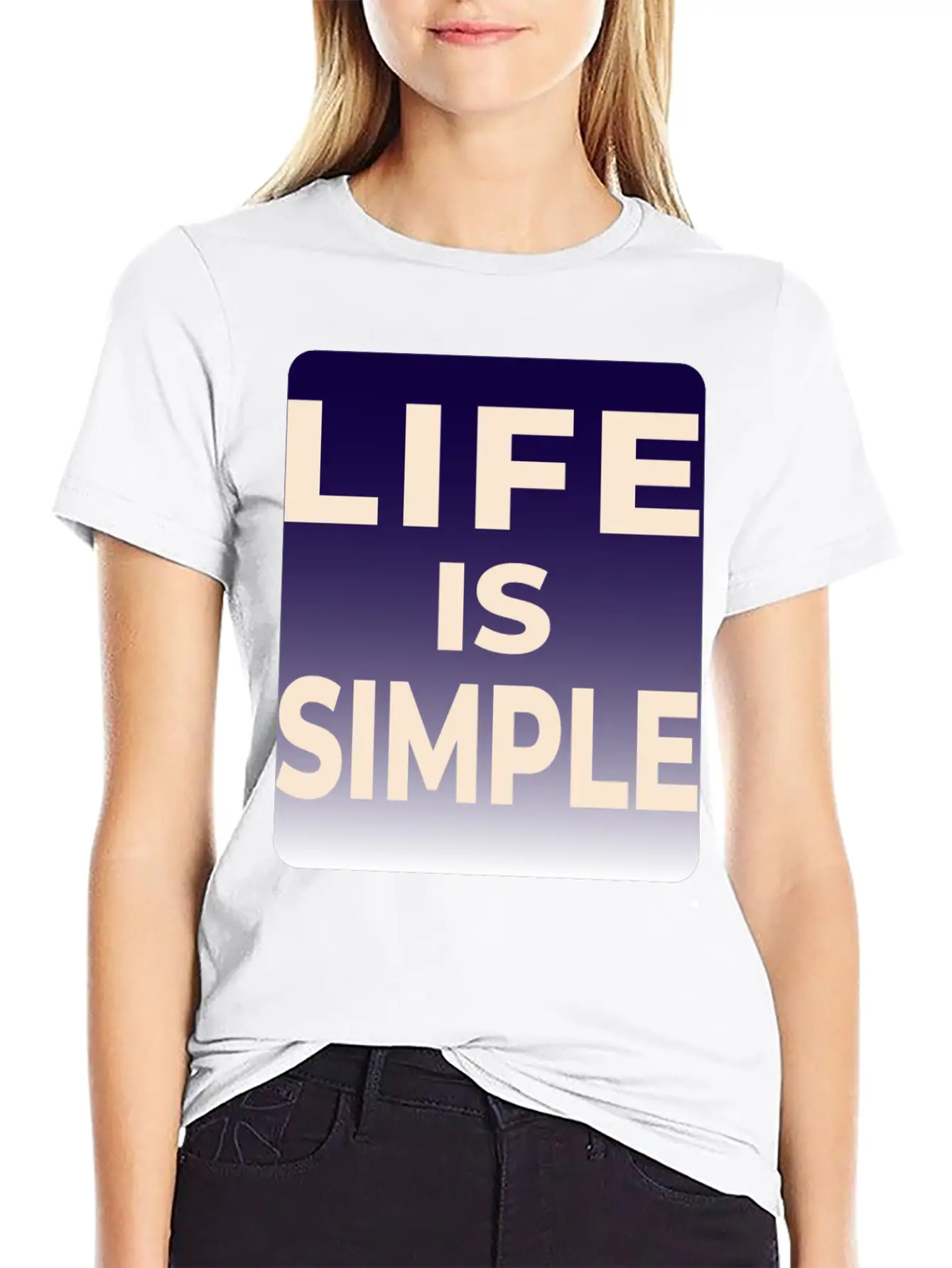 LIFE IS SIMPLE T-SHIRT Breathable Soft Cotton T-Shirt – Timeless Casual Look