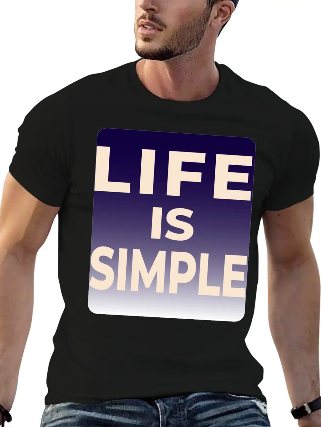 LIFE IS SIMPLE T-SHIRT Breathable Soft Cotton T-Shirt – Timeless Casual Look