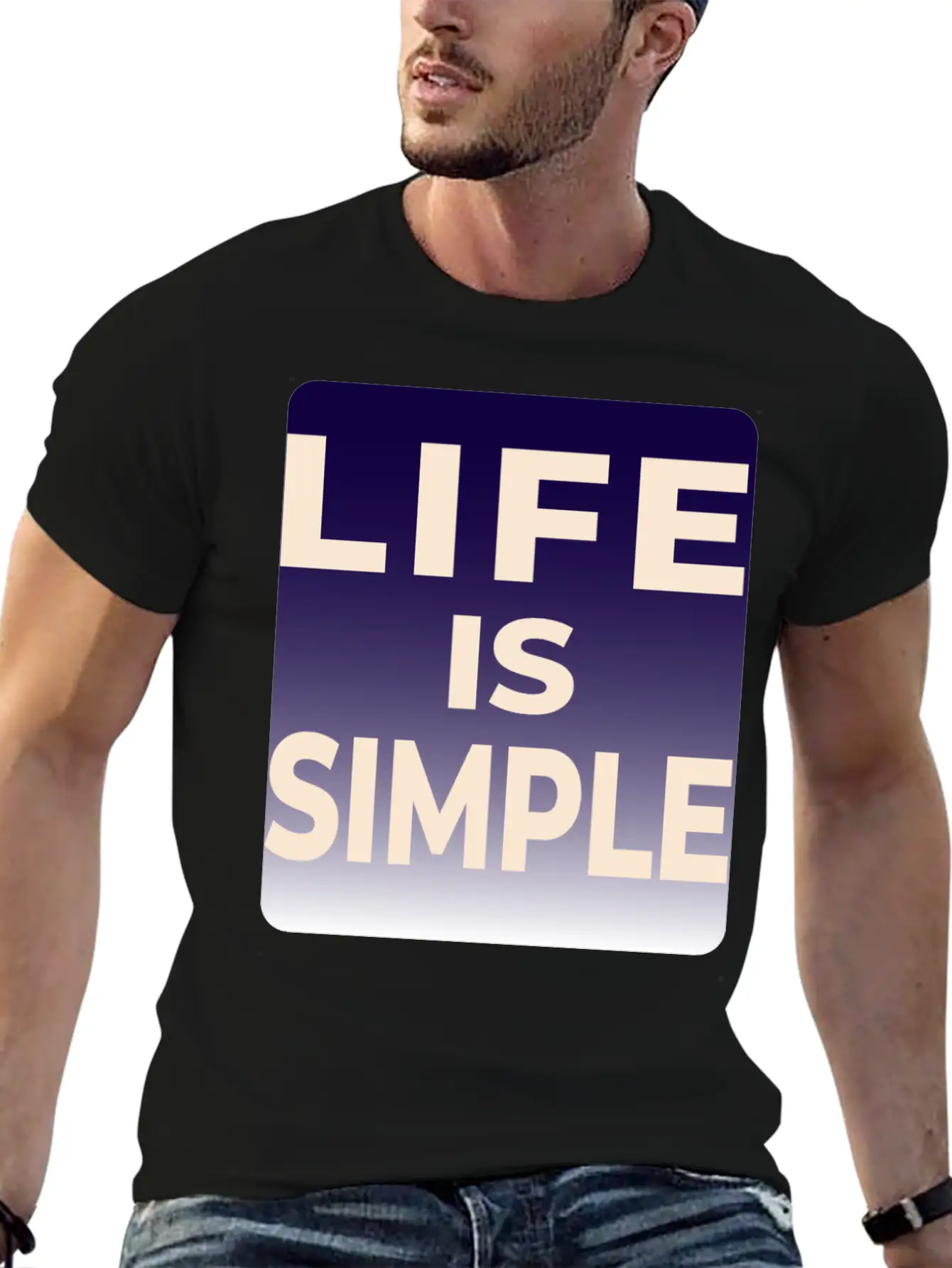 LIFE IS SIMPLE T-SHIRT Breathable Soft Cotton T-Shirt – Timeless Casual Look