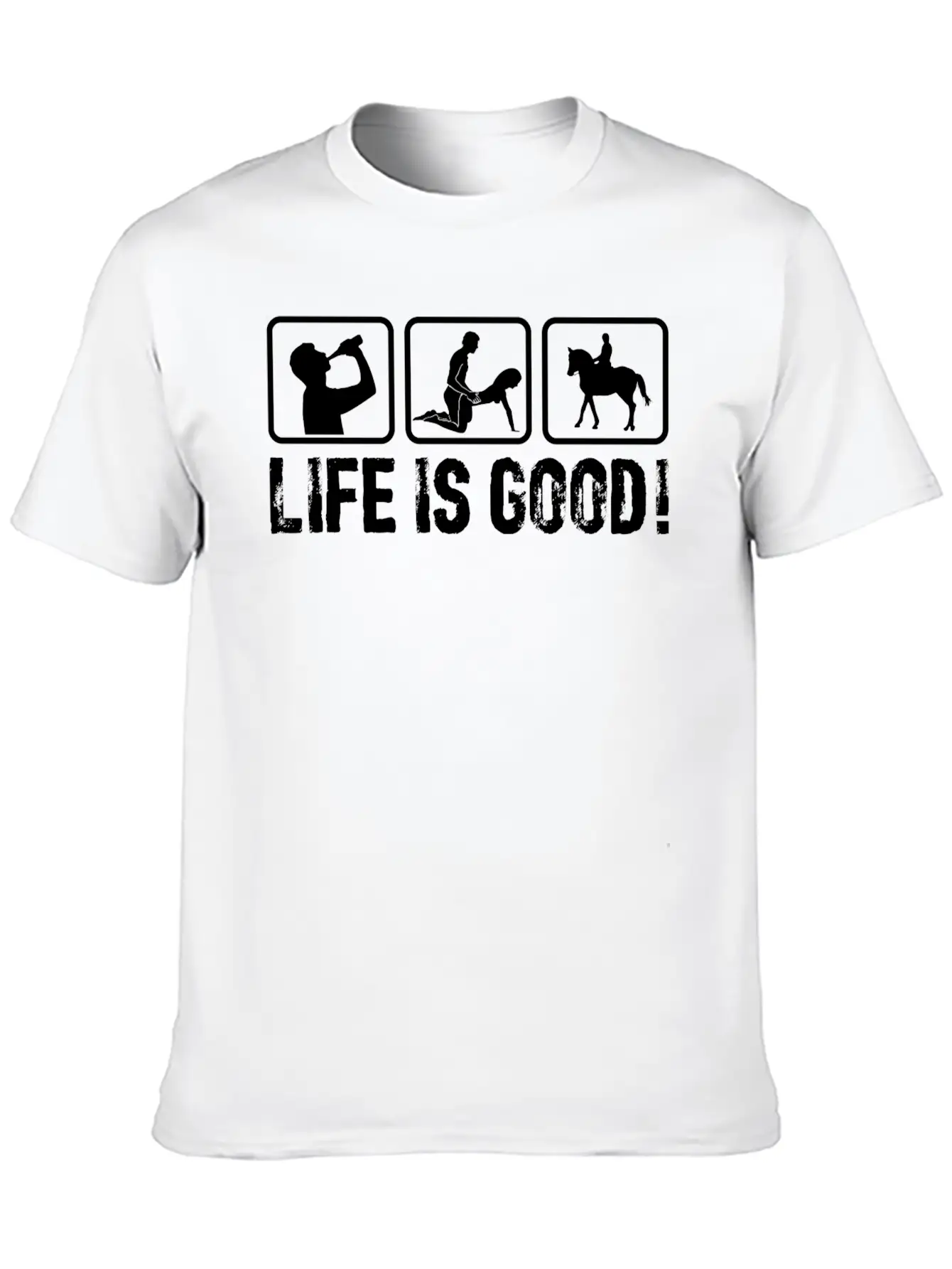 Life Is So Good! Breathable Graphic T-Shirt – Perfect For Casual Days