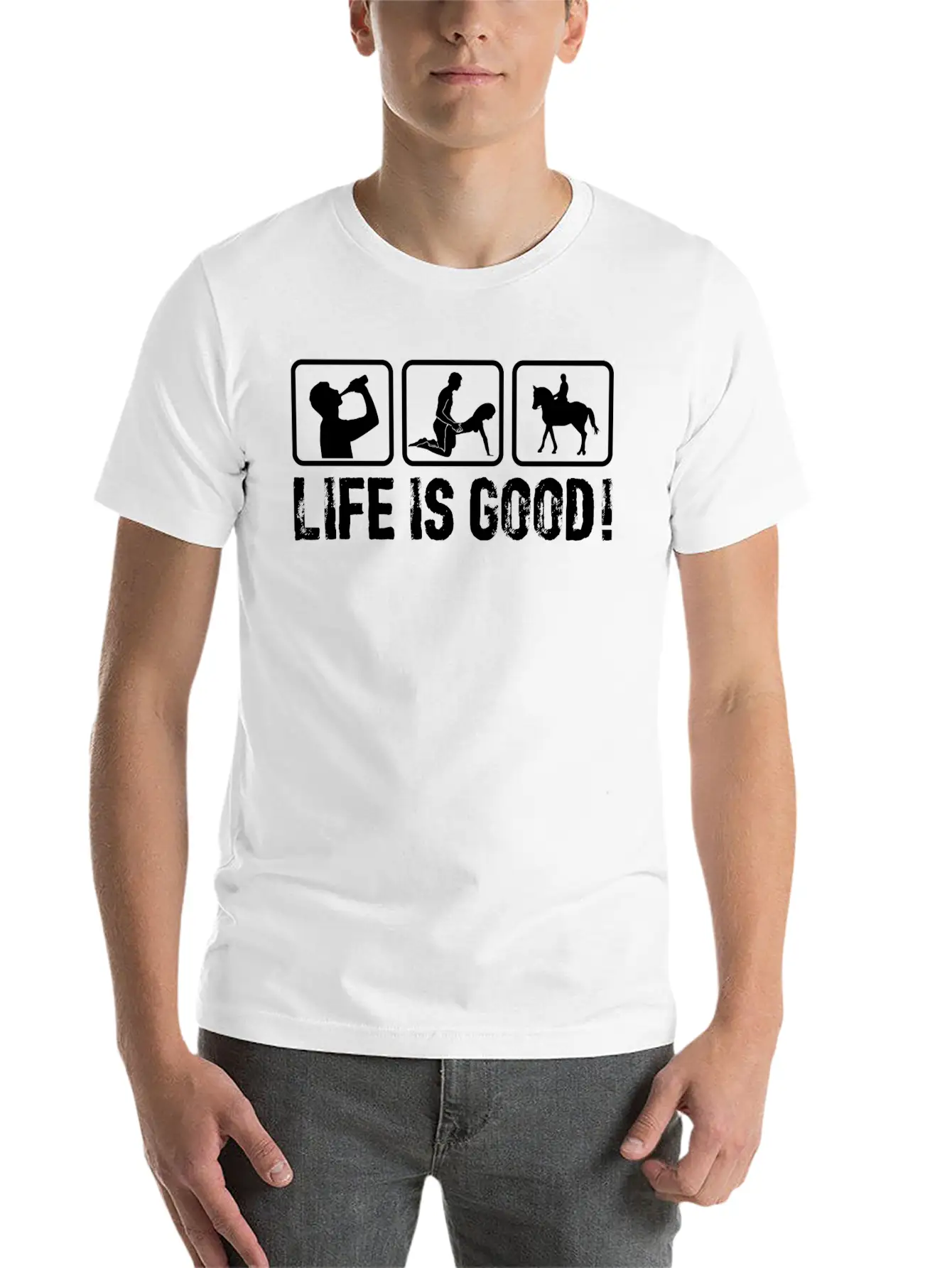 Life Is So Good! Breathable Graphic T-Shirt – Perfect For Casual Days