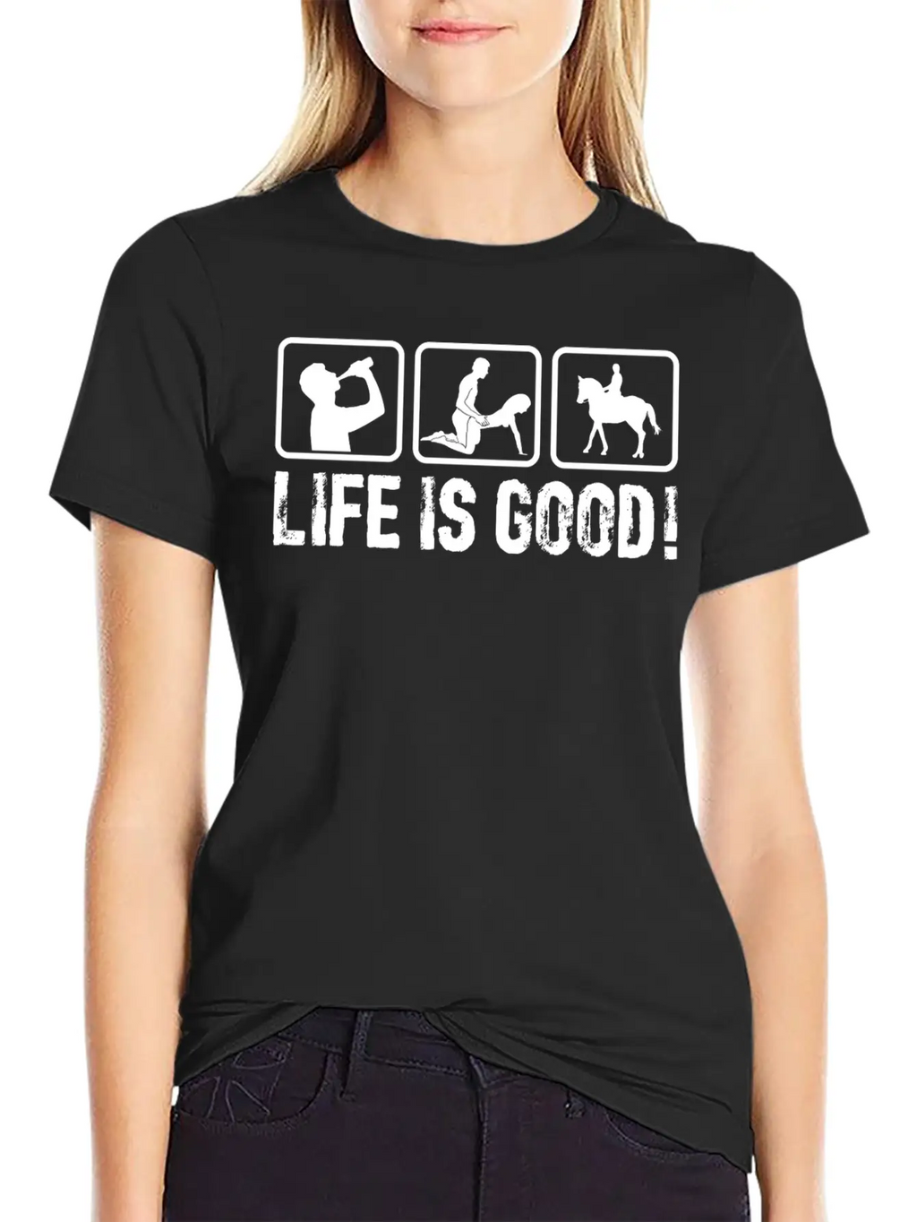 Life Is So Good! Breathable Graphic T-Shirt – Perfect For Casual Days