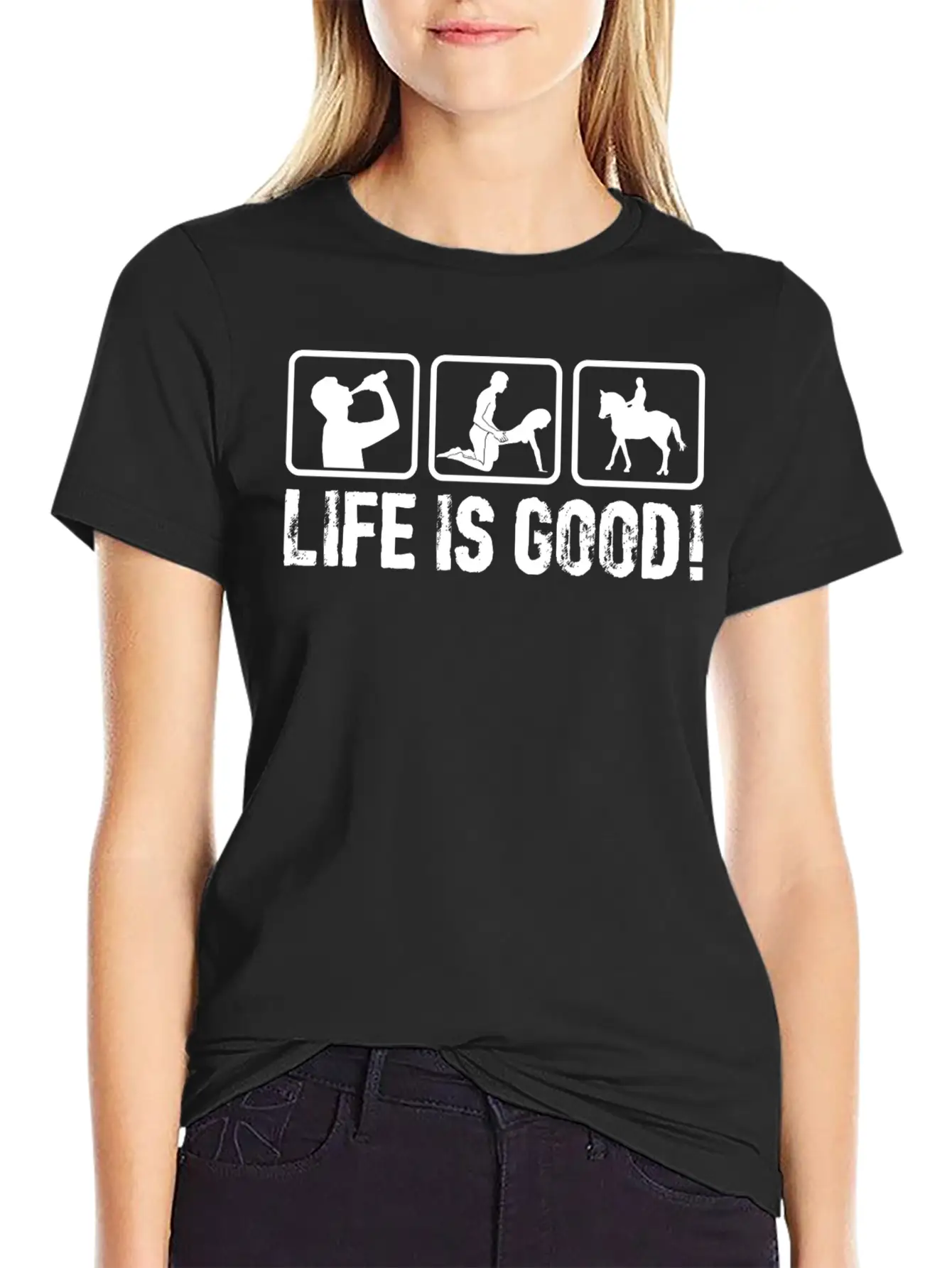 Life Is So Good! Breathable Graphic T-Shirt – Perfect For Casual Days
