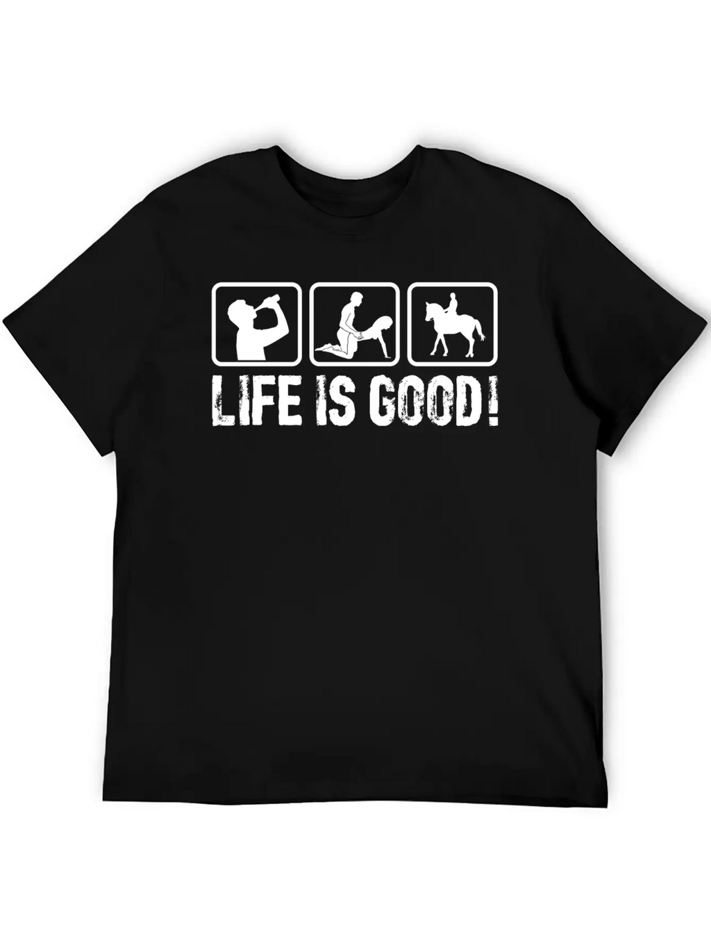 Life Is So Good! Breathable Graphic T-Shirt – Perfect For Casual Days
