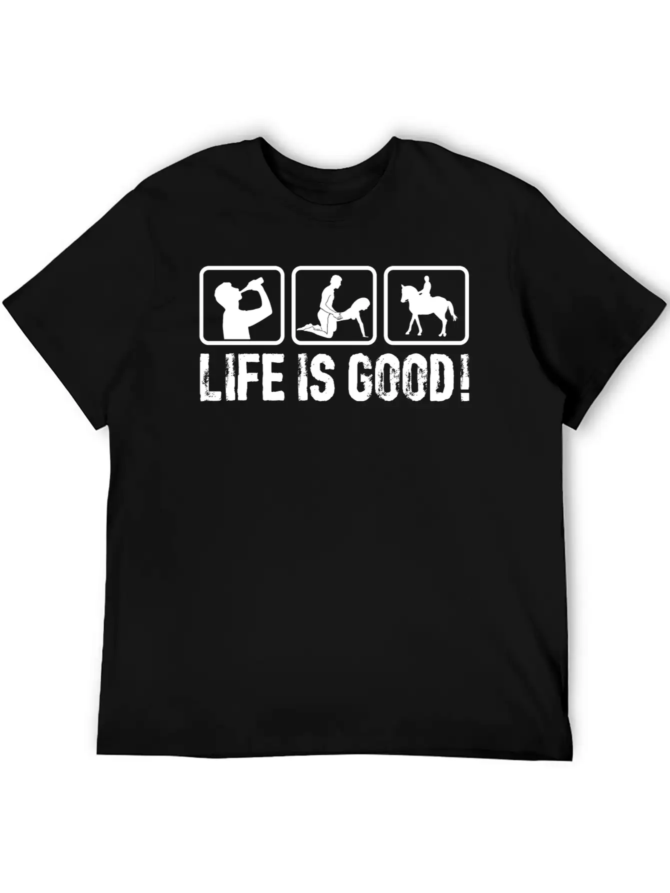 Life Is So Good! Breathable Graphic T-Shirt – Perfect For Casual Days