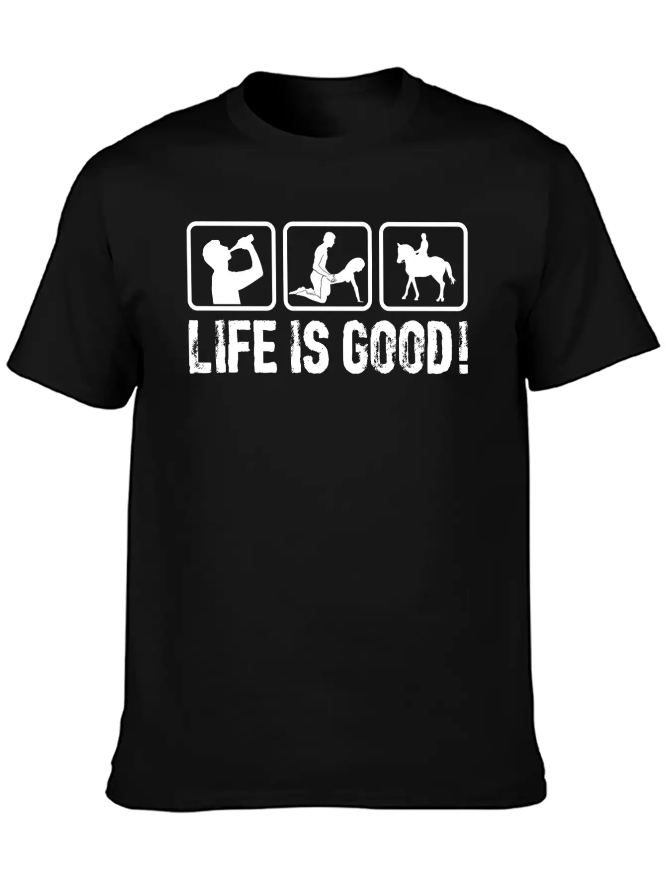 Life Is So Good! Breathable Graphic T-Shirt – Perfect For Casual Days