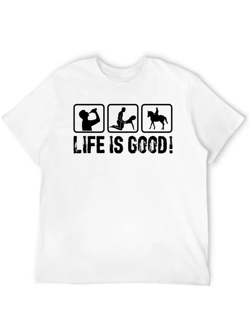 Life Is So Good! Breathable Graphic T-Shirt – Perfect For Casual Days