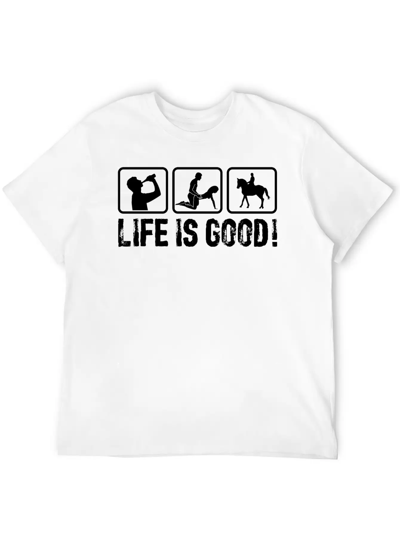 Life Is So Good! Breathable Graphic T-Shirt – Perfect For Casual Days