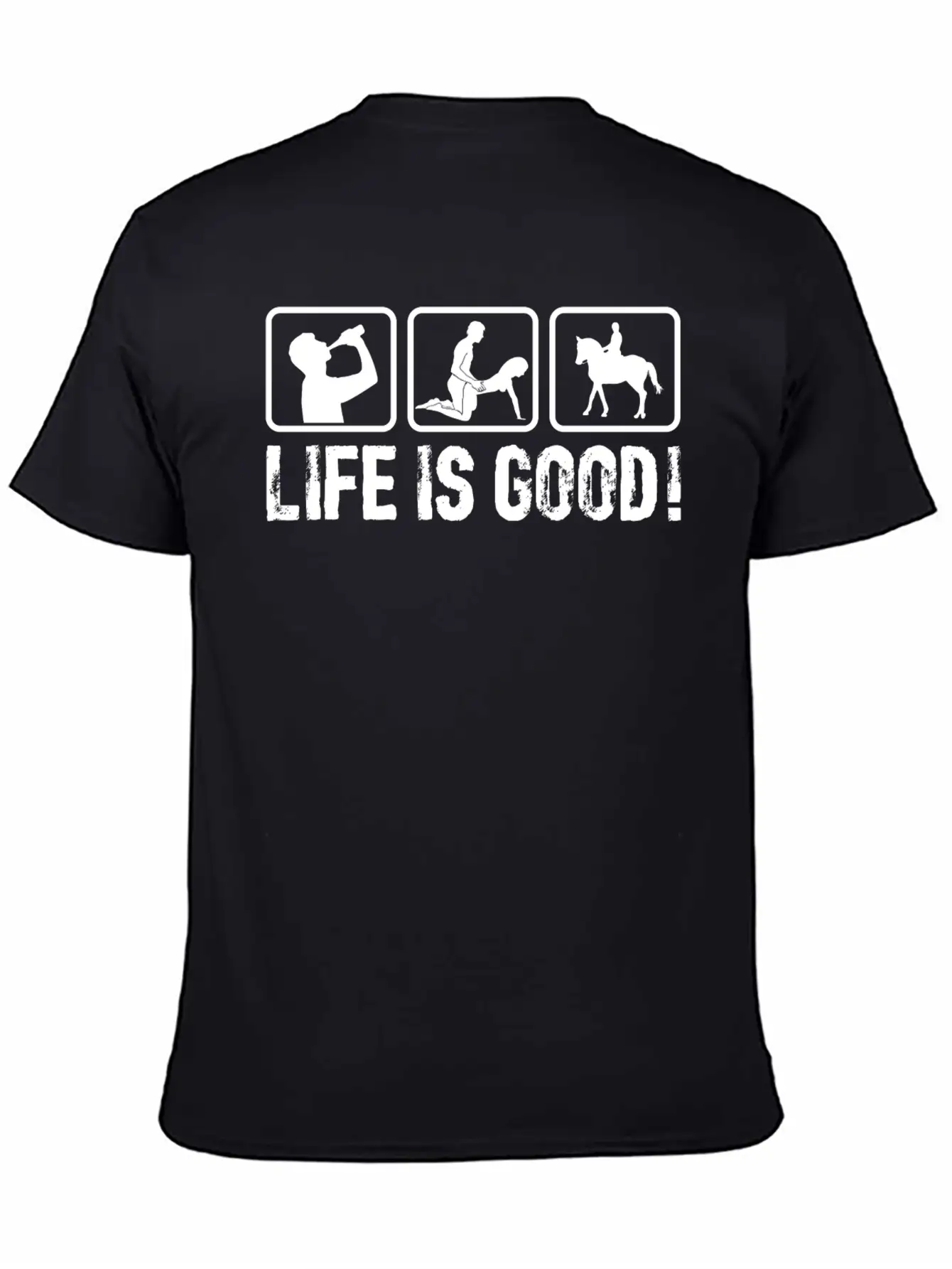 Life Is So Good! Breathable Graphic T-Shirt – Perfect For Casual Days