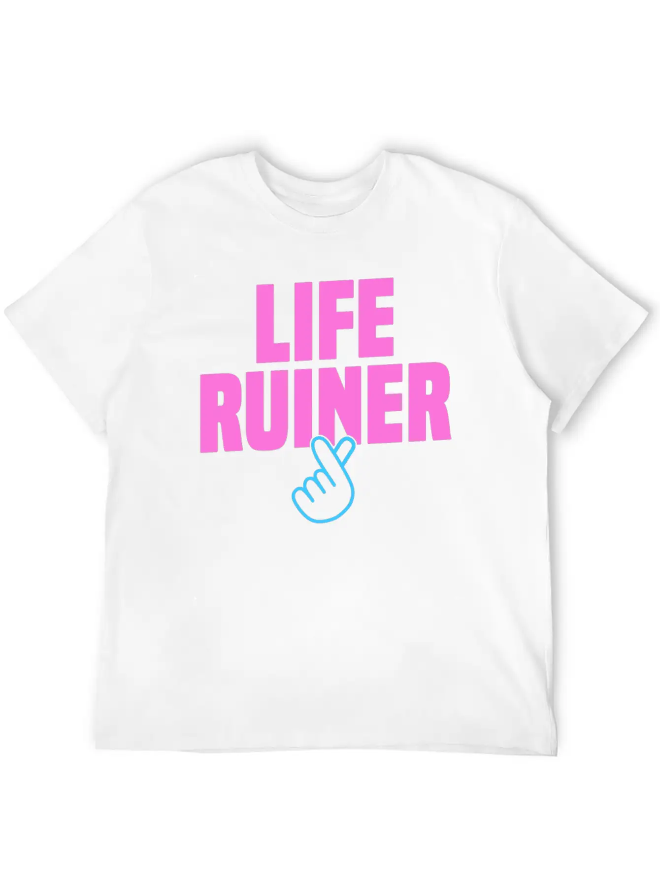 Life Ruiner K-Pop Merchandise Finger Heart Breathable Soft Cotton T-Shirt – Timeless Casual Look