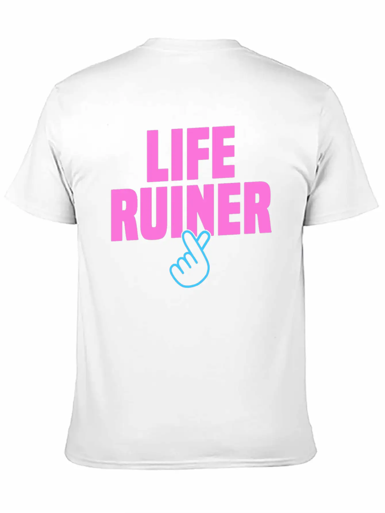 Life Ruiner K-Pop Merchandise Finger Heart Breathable Soft Cotton T-Shirt – Timeless Casual Look